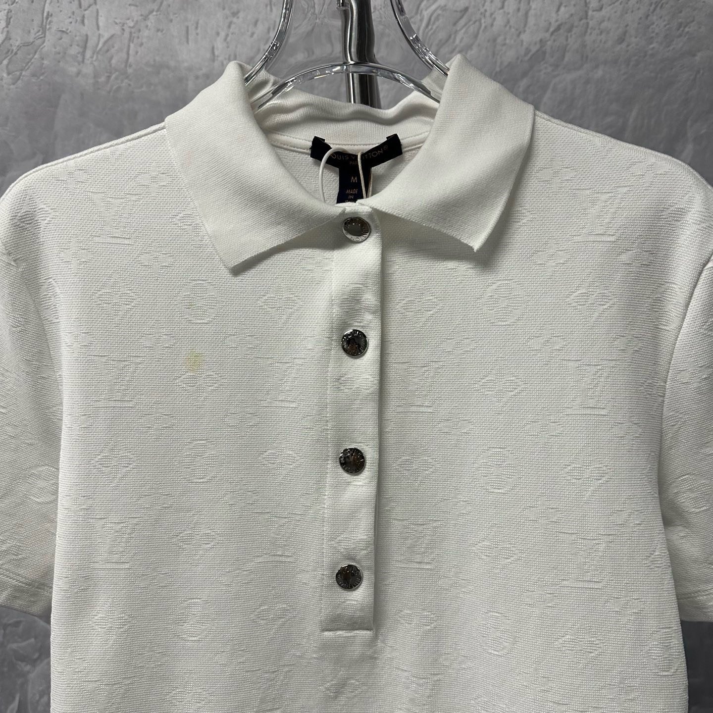 Louis Vuitton SS25 Subtle Monogram Polo — detail