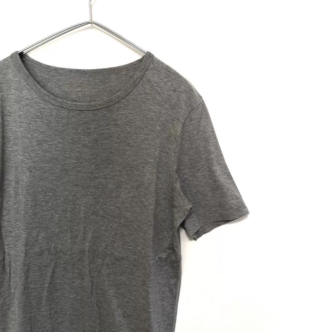 visvim Gray Plain T-shirt Checkered Hem