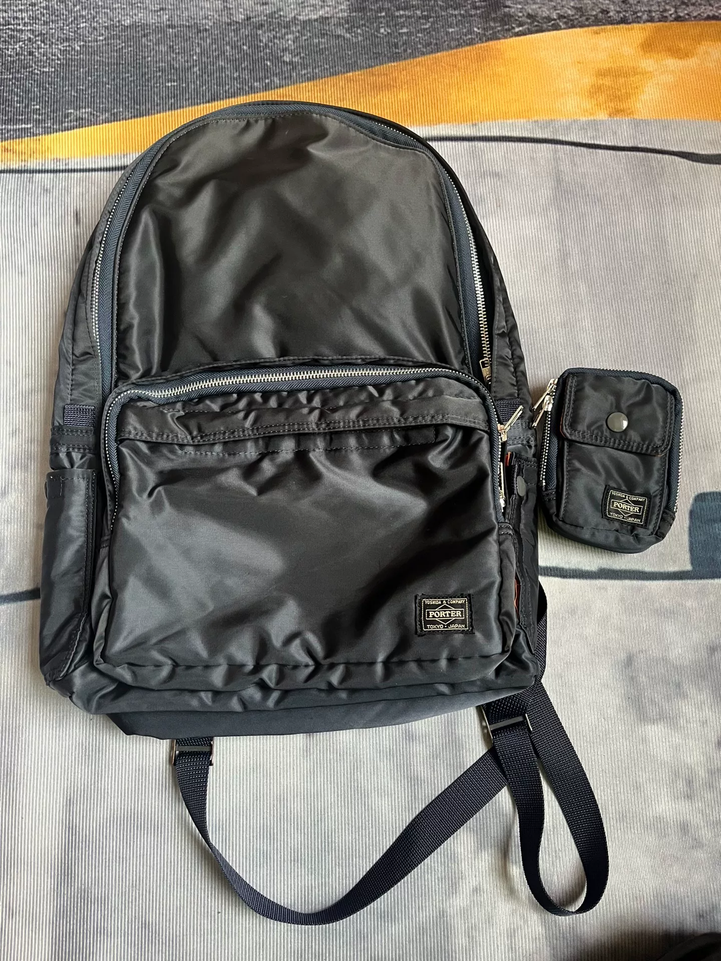 Porter Tanker Navy Blue Backpack — front