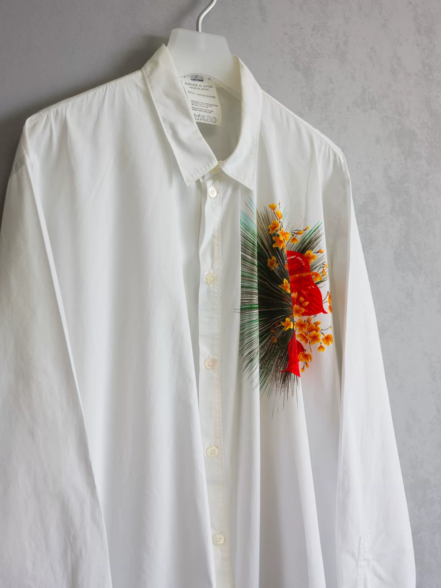 Yohji Yamamoto 87SS Orchid Print Shirt — front