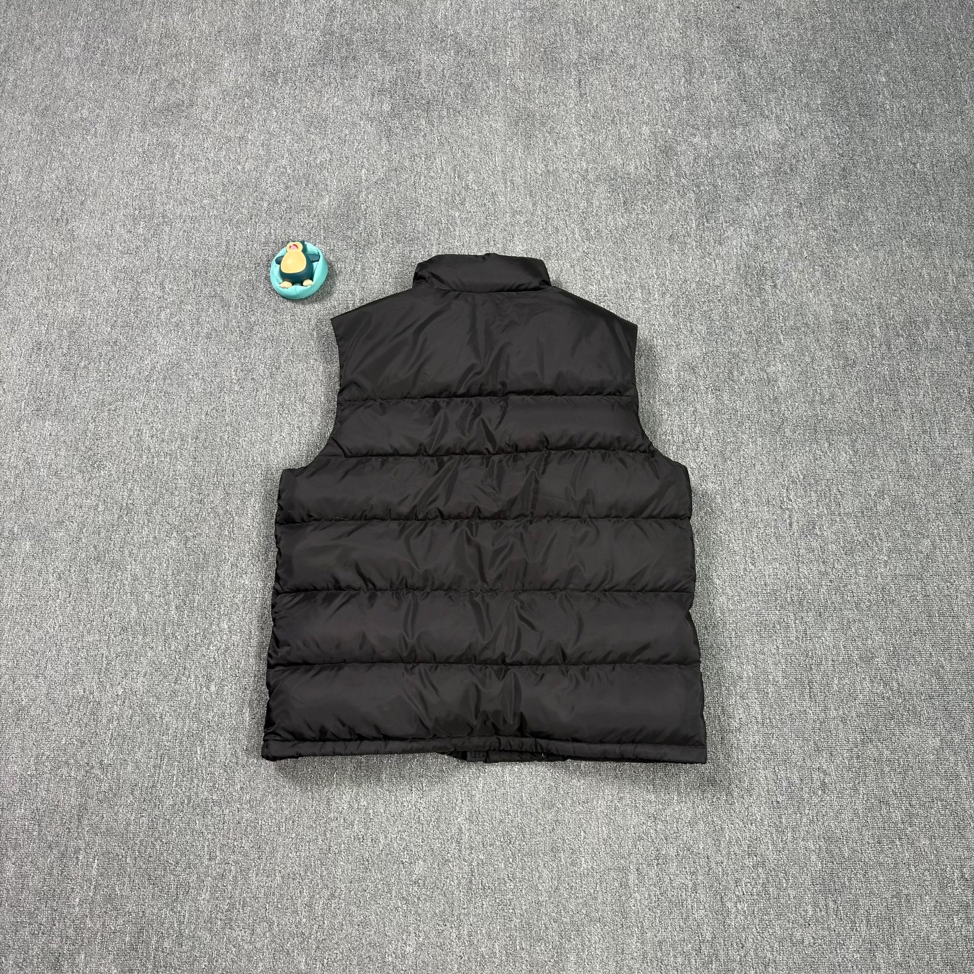 Prada Black Down Vest Chest Logo — front