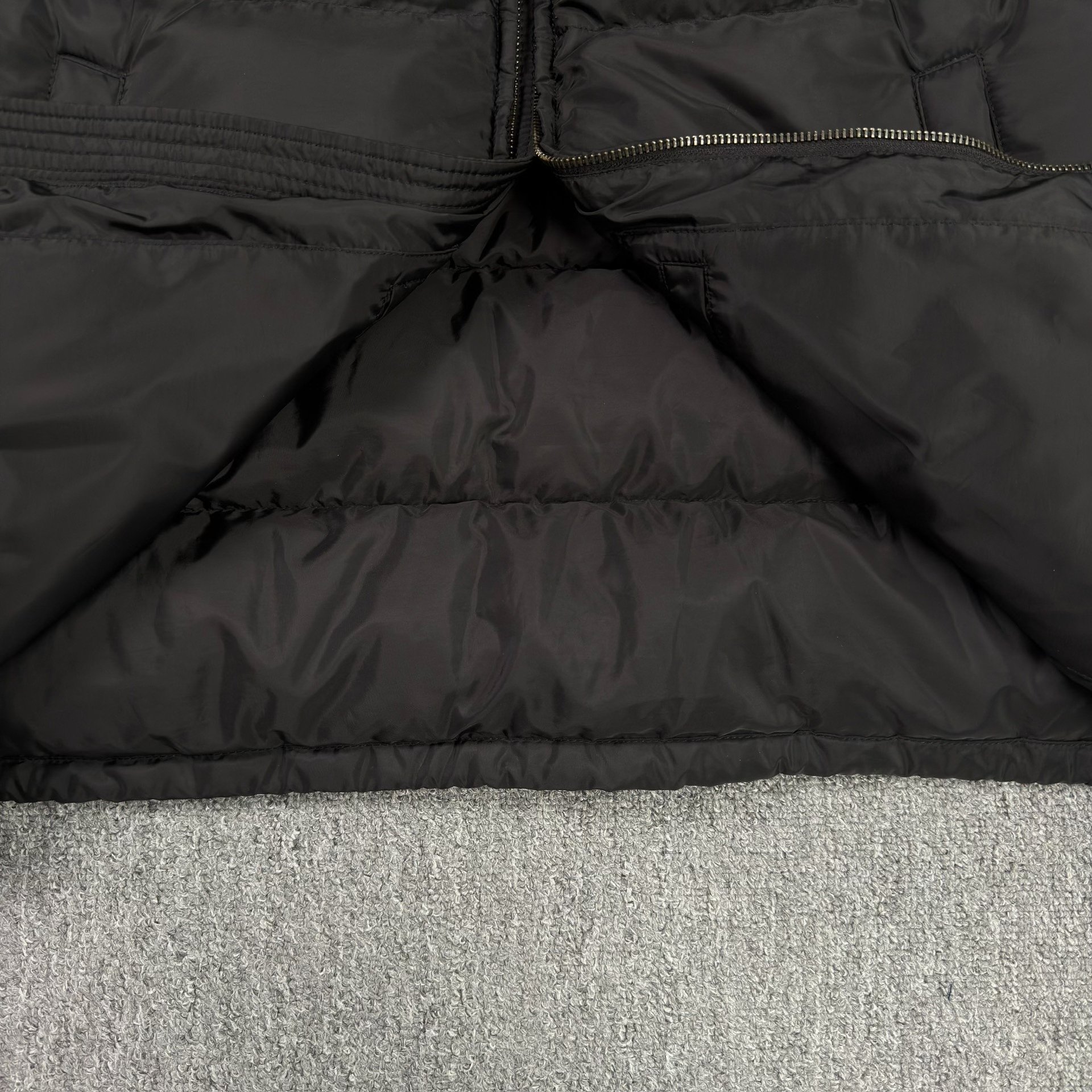 Prada Black Down Vest Chest Logo — label