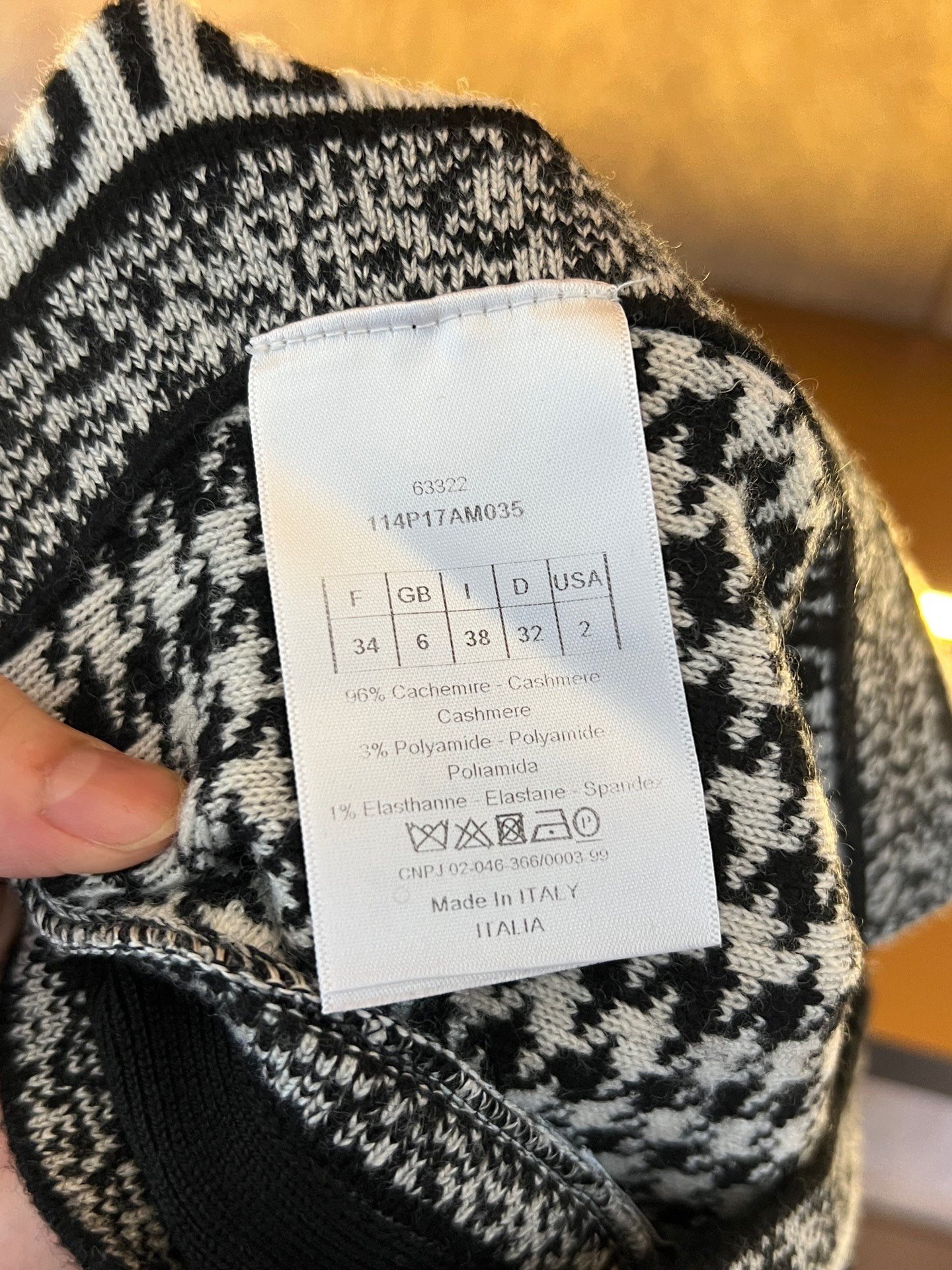 Dior Houndstooth Knit Shorts — back