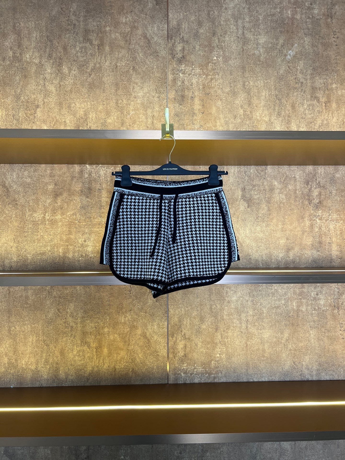 Dior Houndstooth Knit Shorts