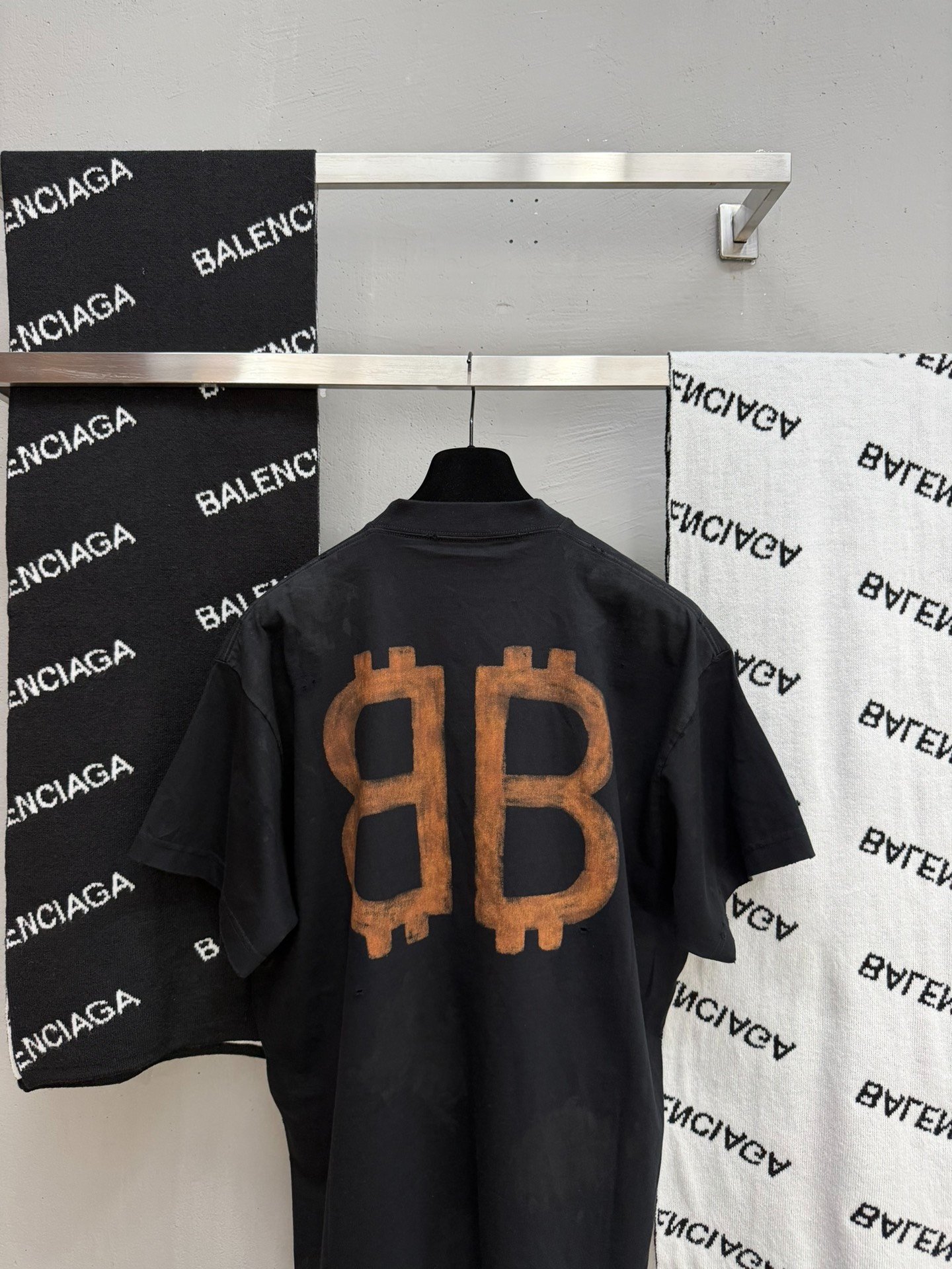 Balenciaga Bitcoin Double B Short Sleeve T-Shirt — back