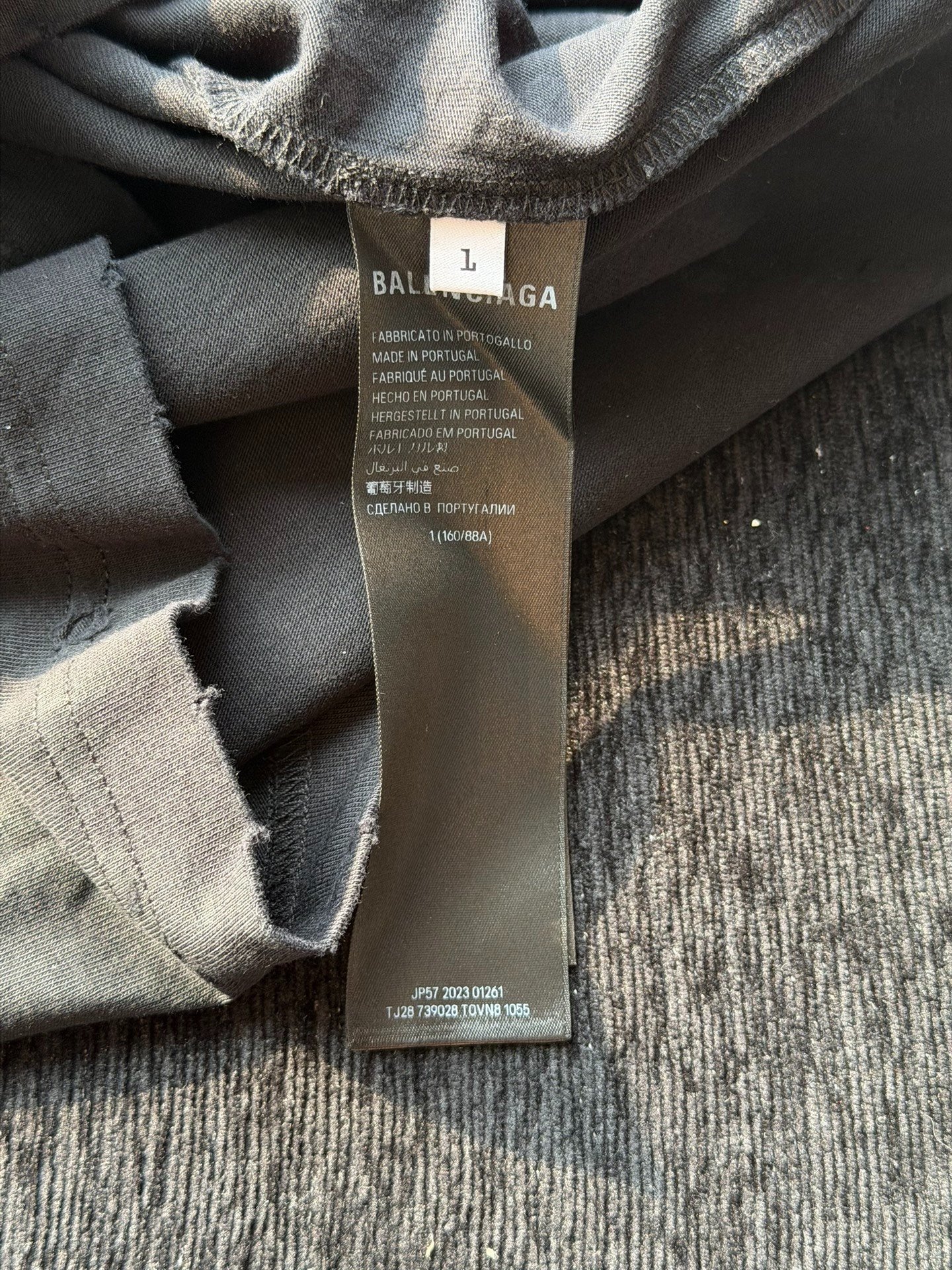 Balenciaga Bitcoin Double B Short Sleeve T-Shirt — label