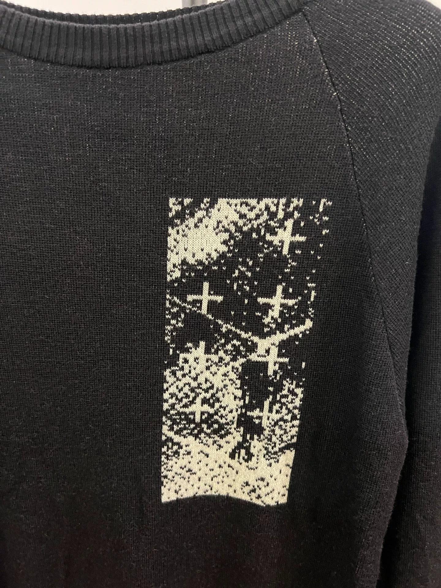 Boris Bidjan Saberi 11by BBS Black Embroidered Pullover — detail