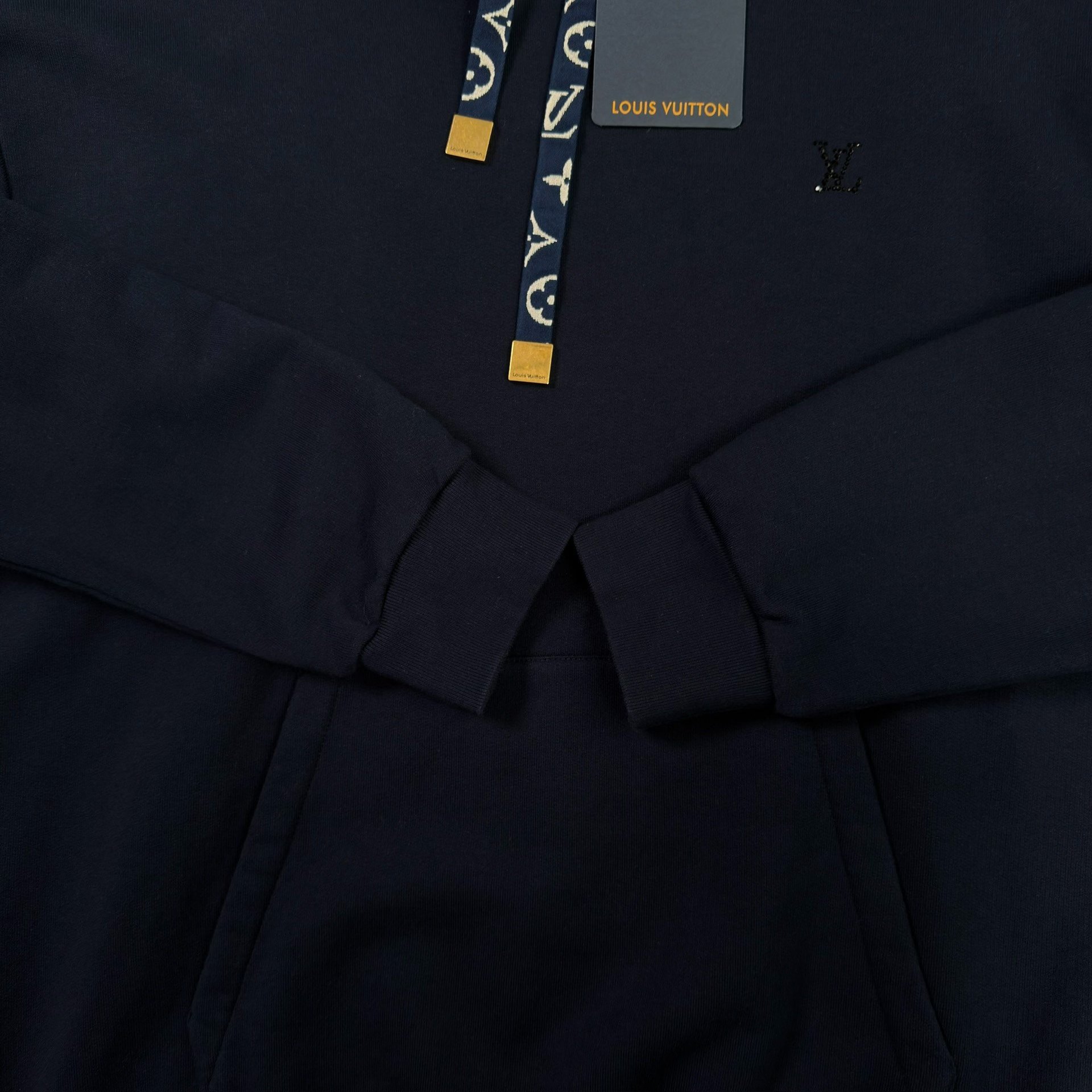 Louis Vuitton Navy Blue Printed Hoodie — back