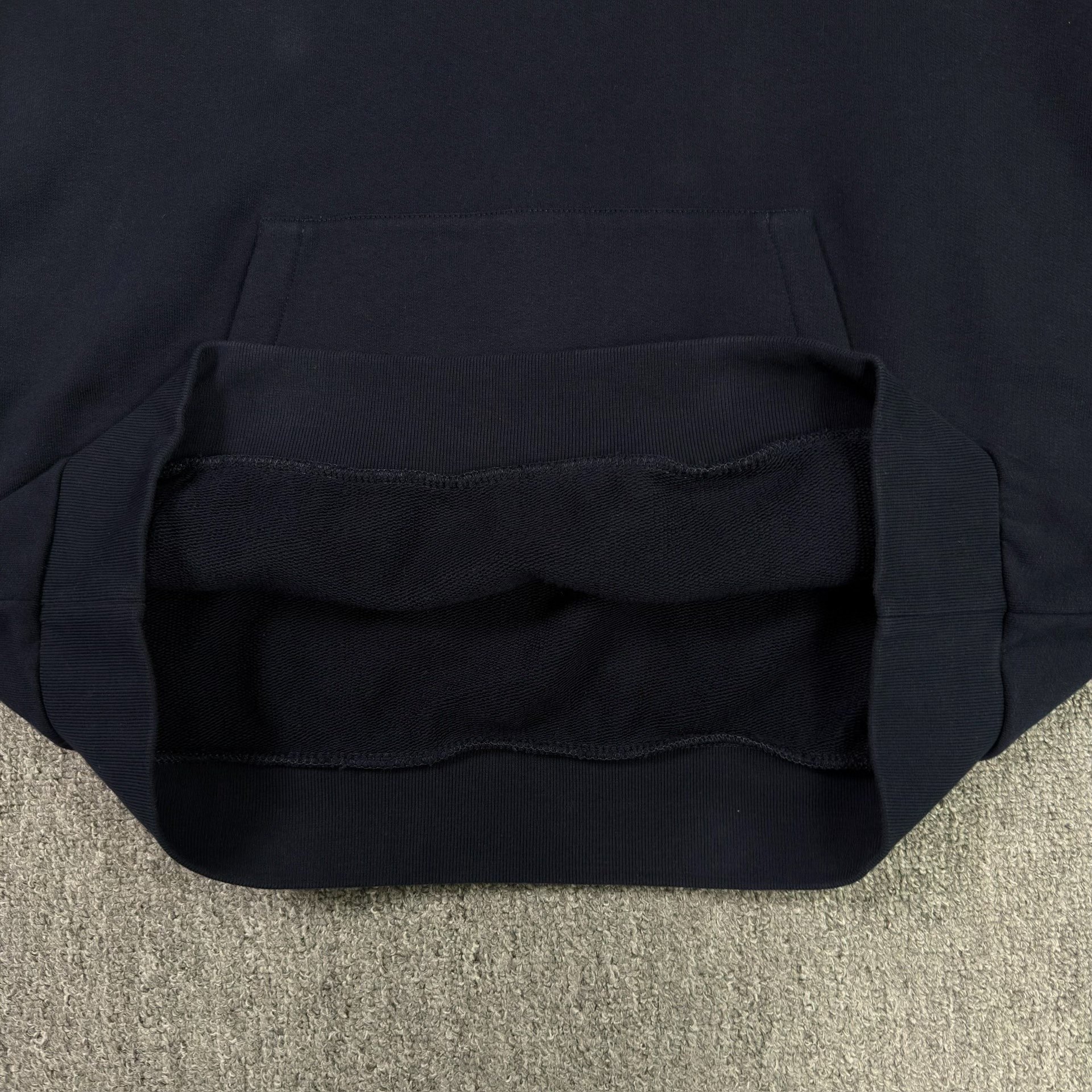 Louis Vuitton Navy Blue Printed Hoodie — label