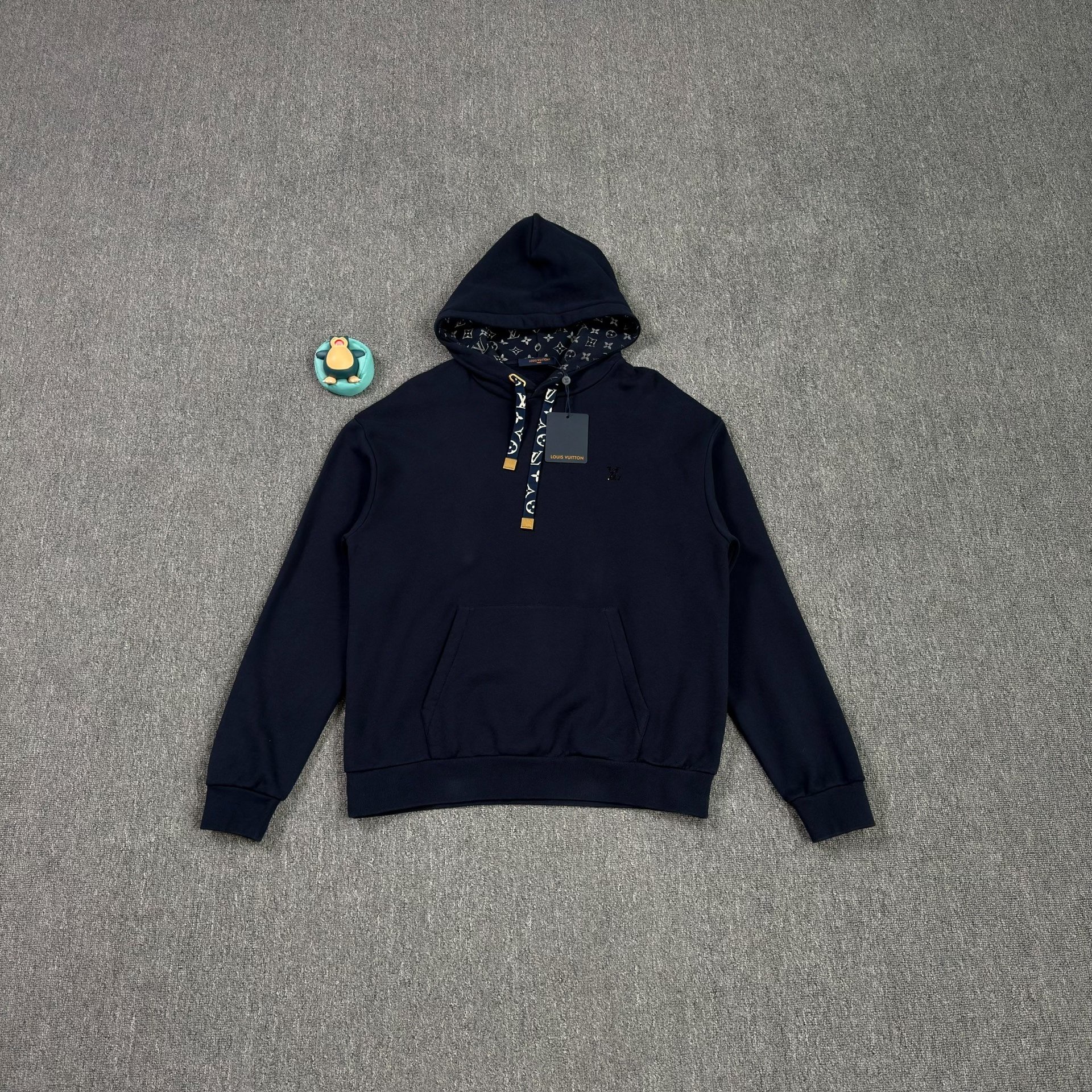 Louis Vuitton Navy Blue Printed Hoodie