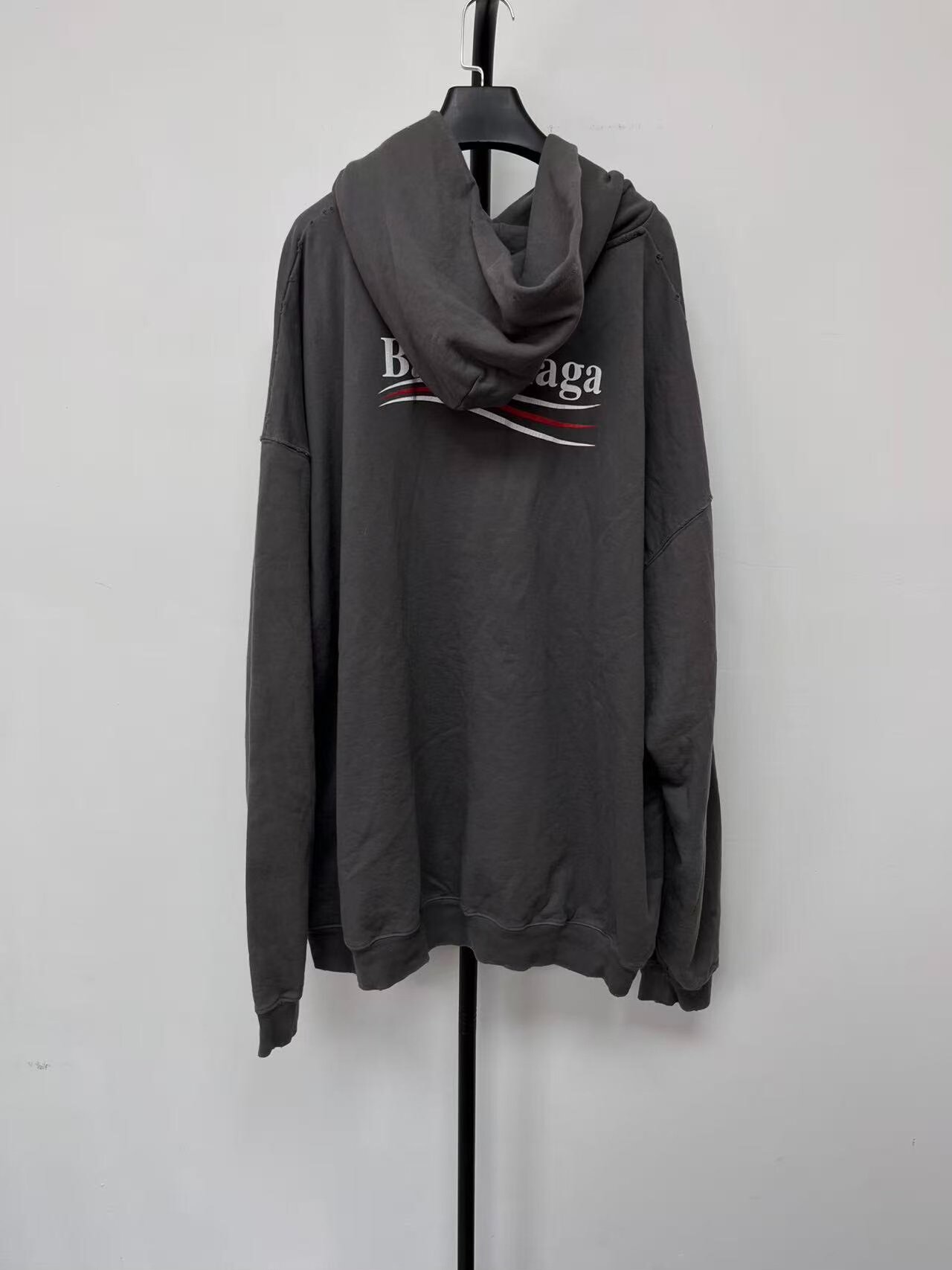 Balenciaga Logo Print Casual Hoodie — front