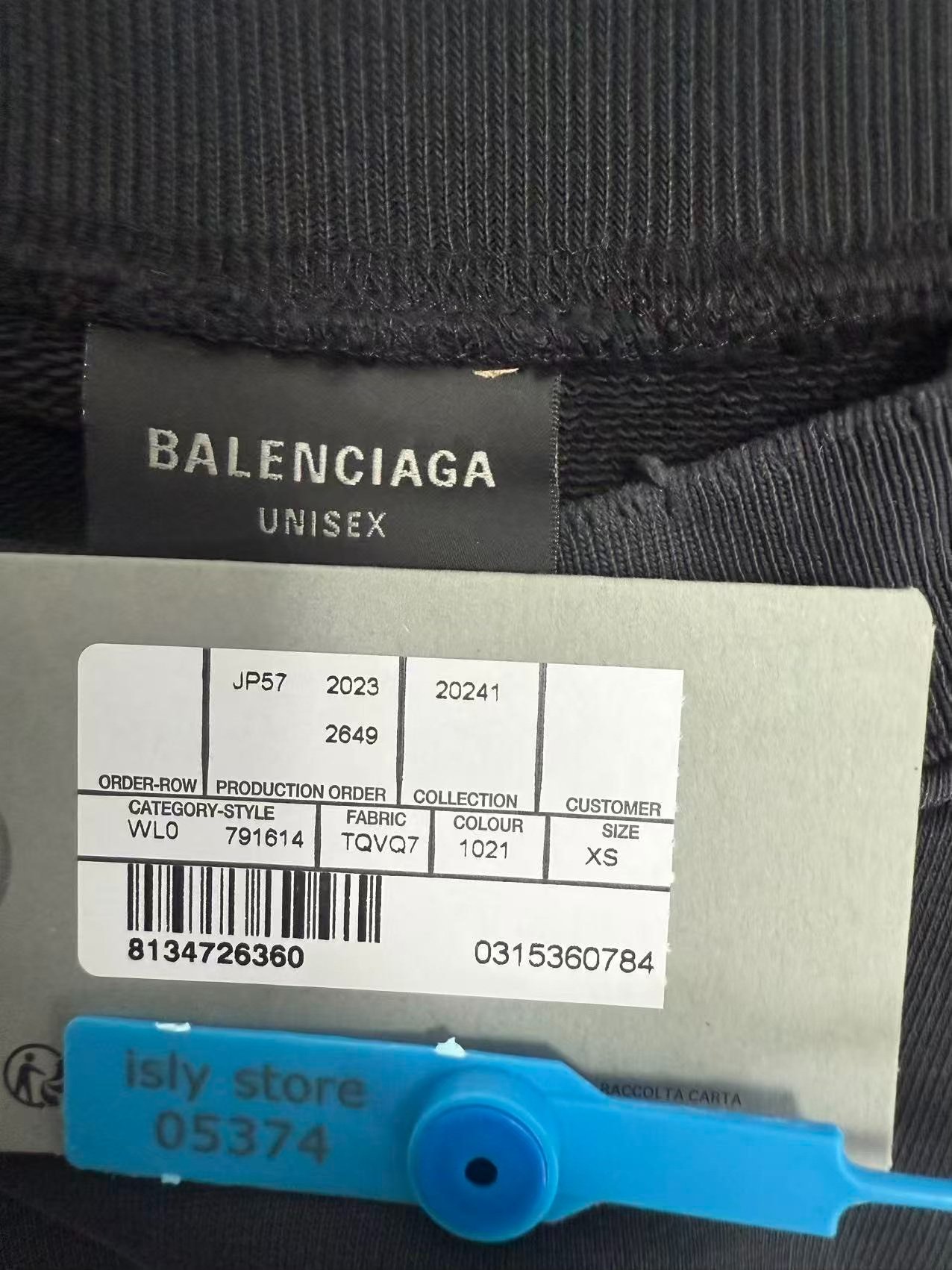 Balenciaga Gold Letter Crewneck Sweatshirt — back