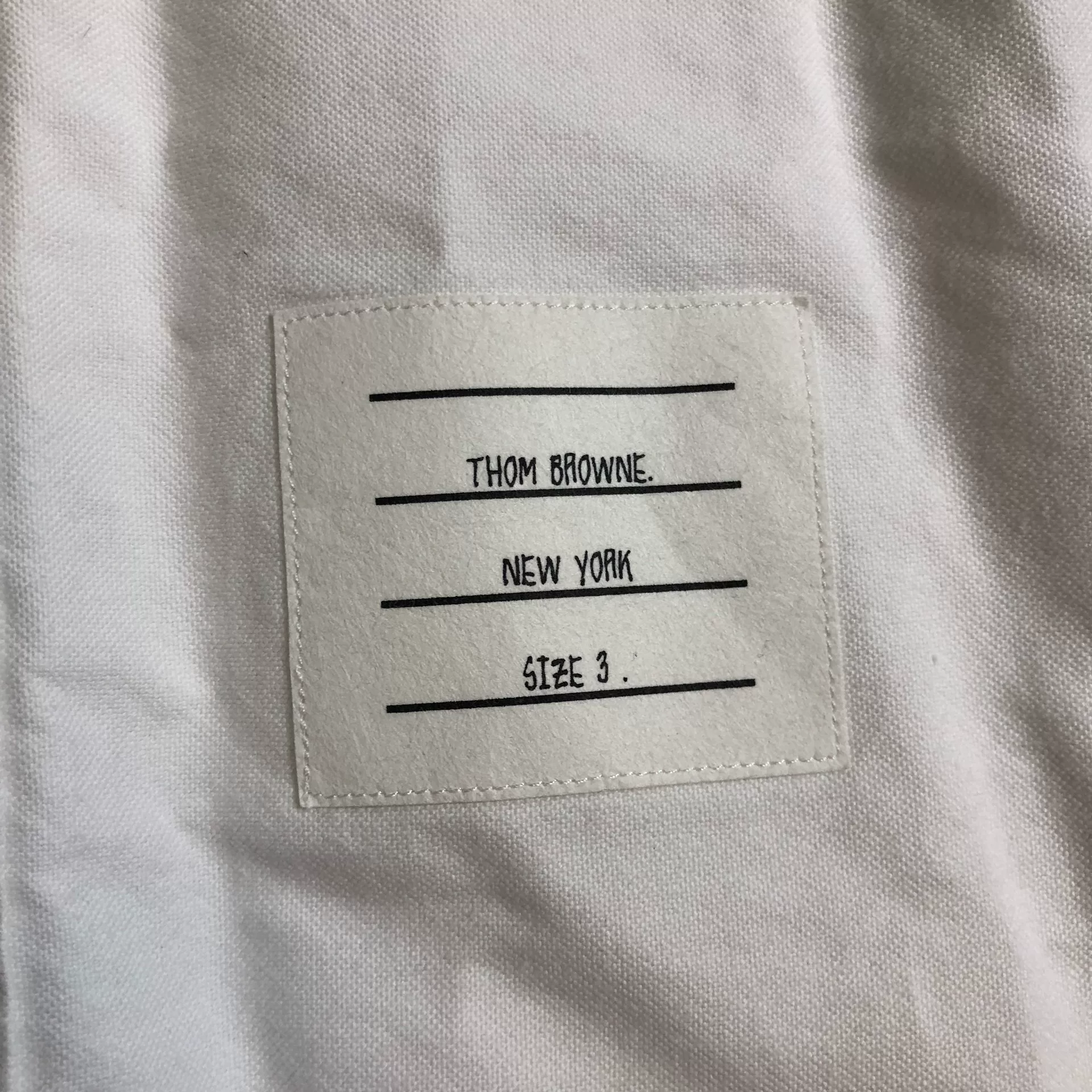 Thom Browne White Hooded Zip Jacket — detail