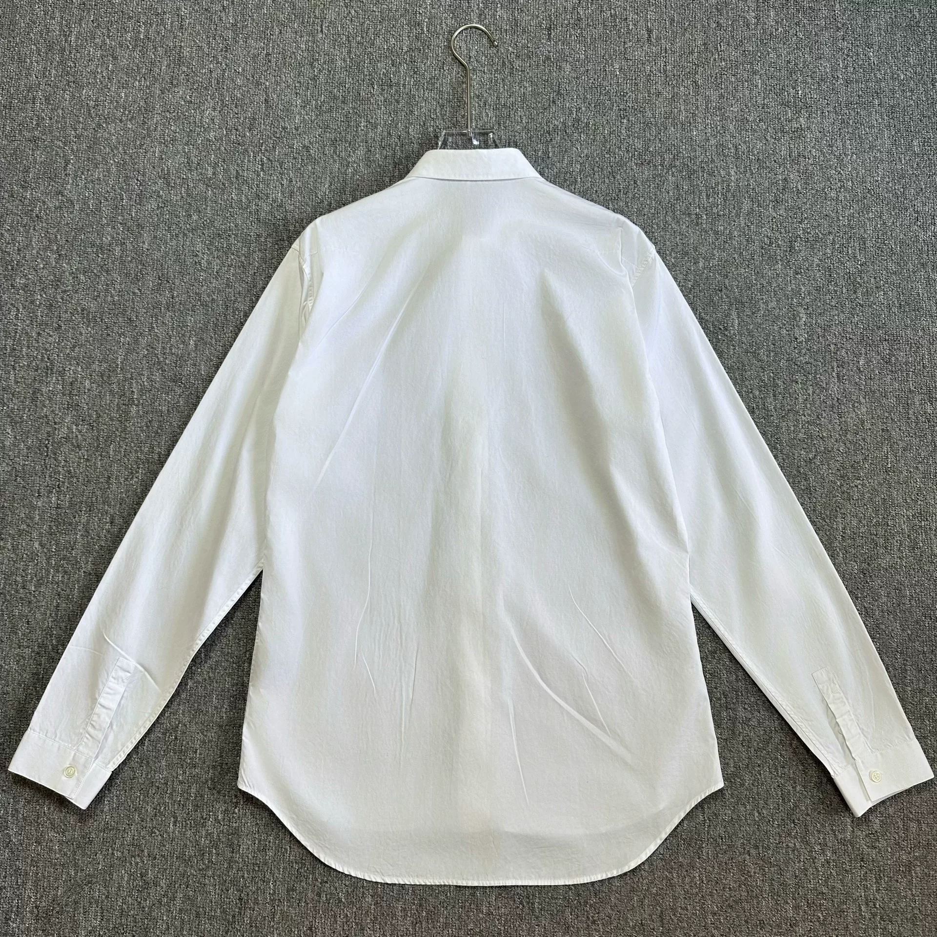 Dior White Long-sleeve Four-color Stitch Shirt — detail