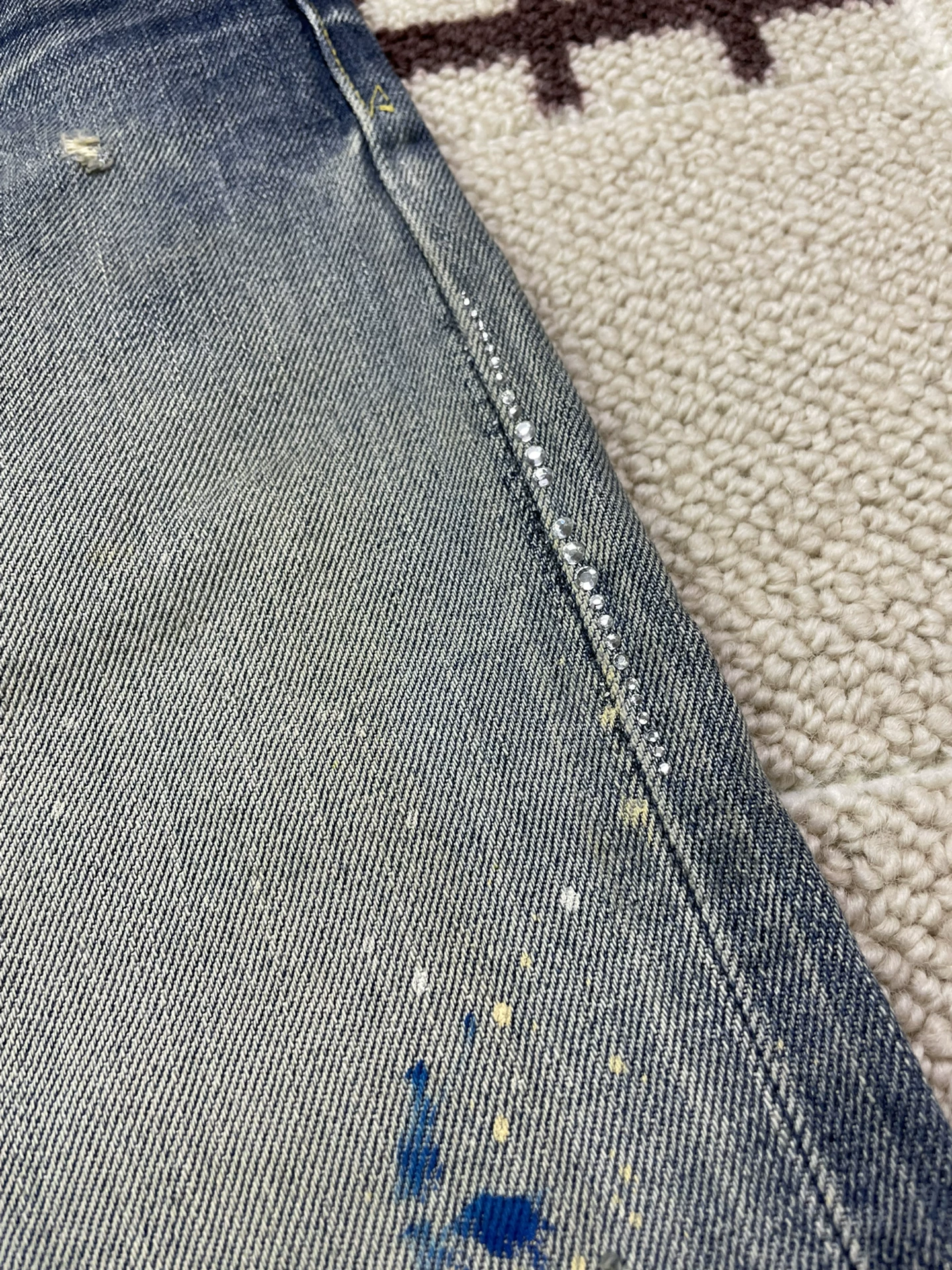 Vanquish & Fragment Distressed Denim Jeans — back