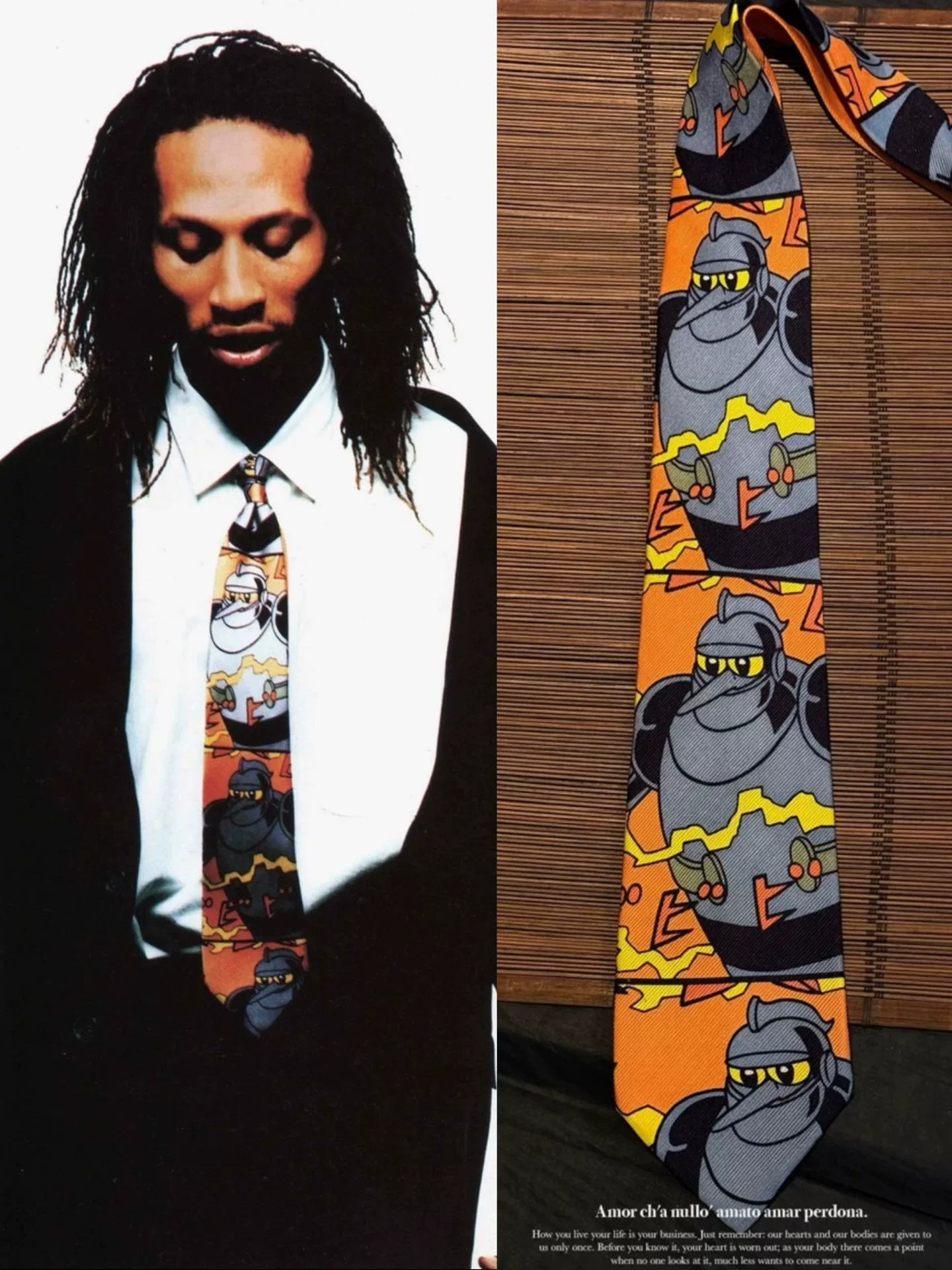 Yohji Yamamoto 93SS Iron Man Comic Tie