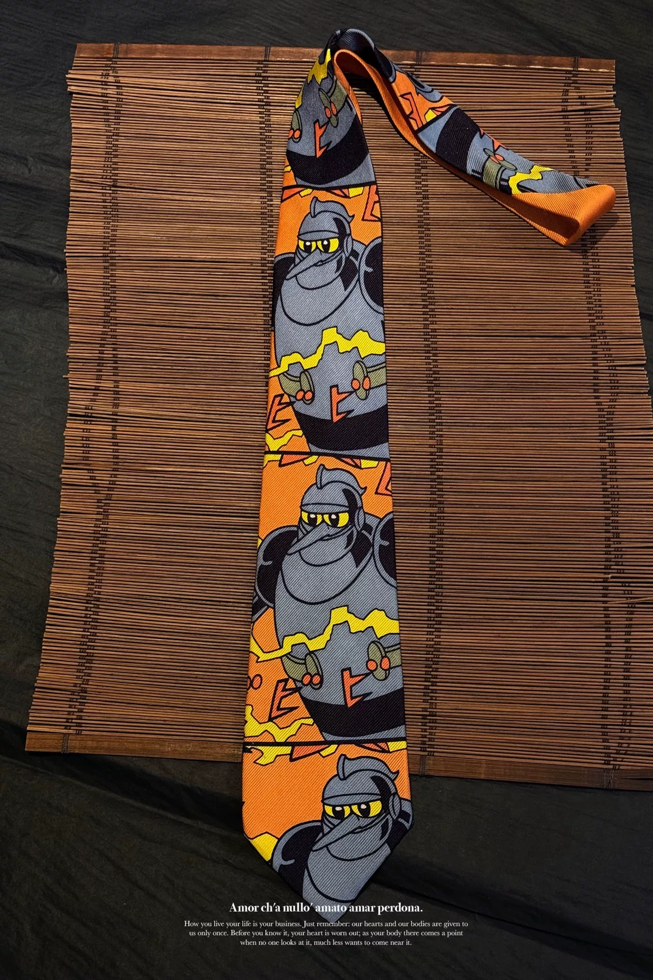 Yohji Yamamoto 93SS Iron Man Comic Tie — back