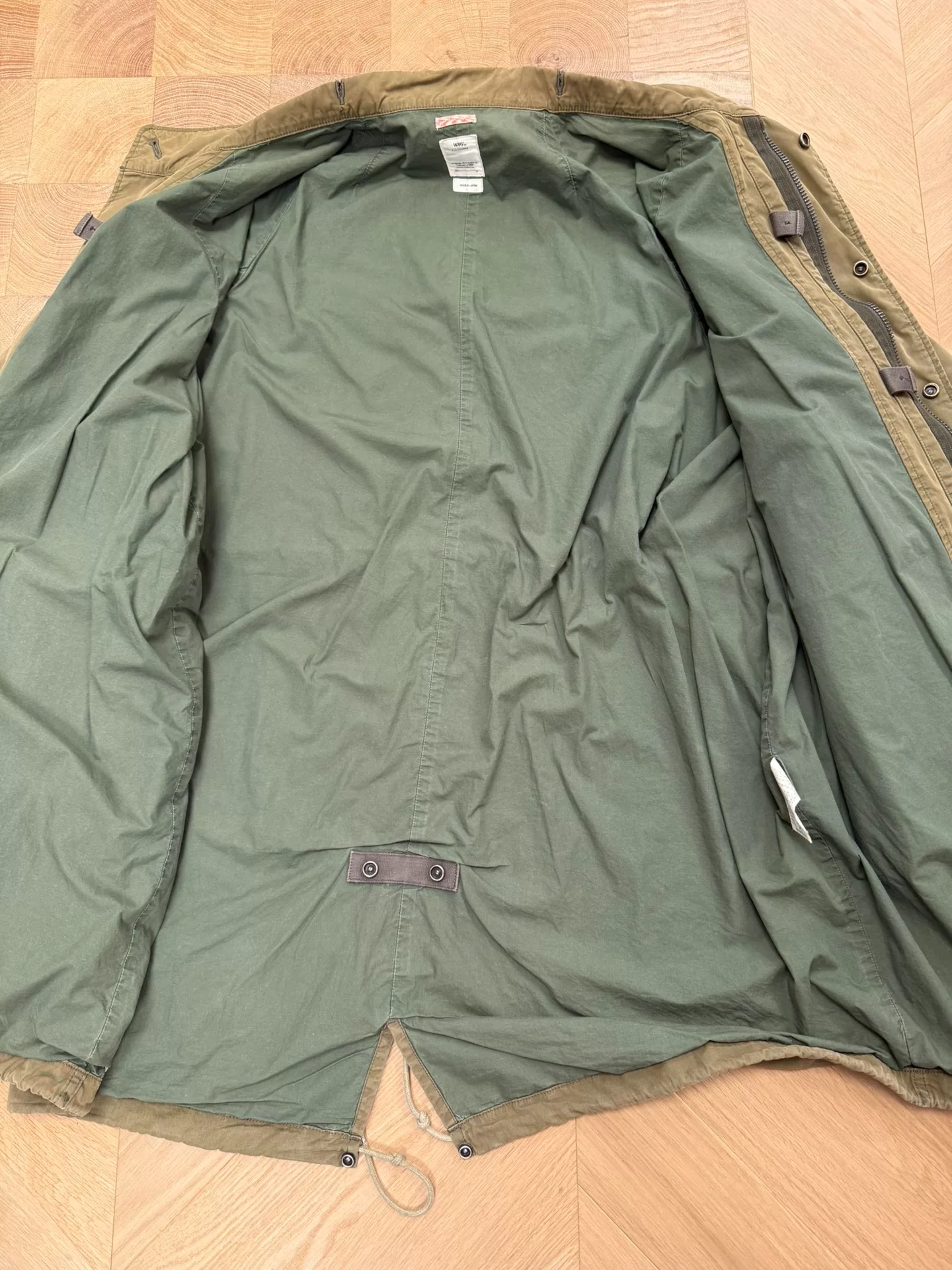 VISVIM 19AW Six Five Fishtail Parka — label