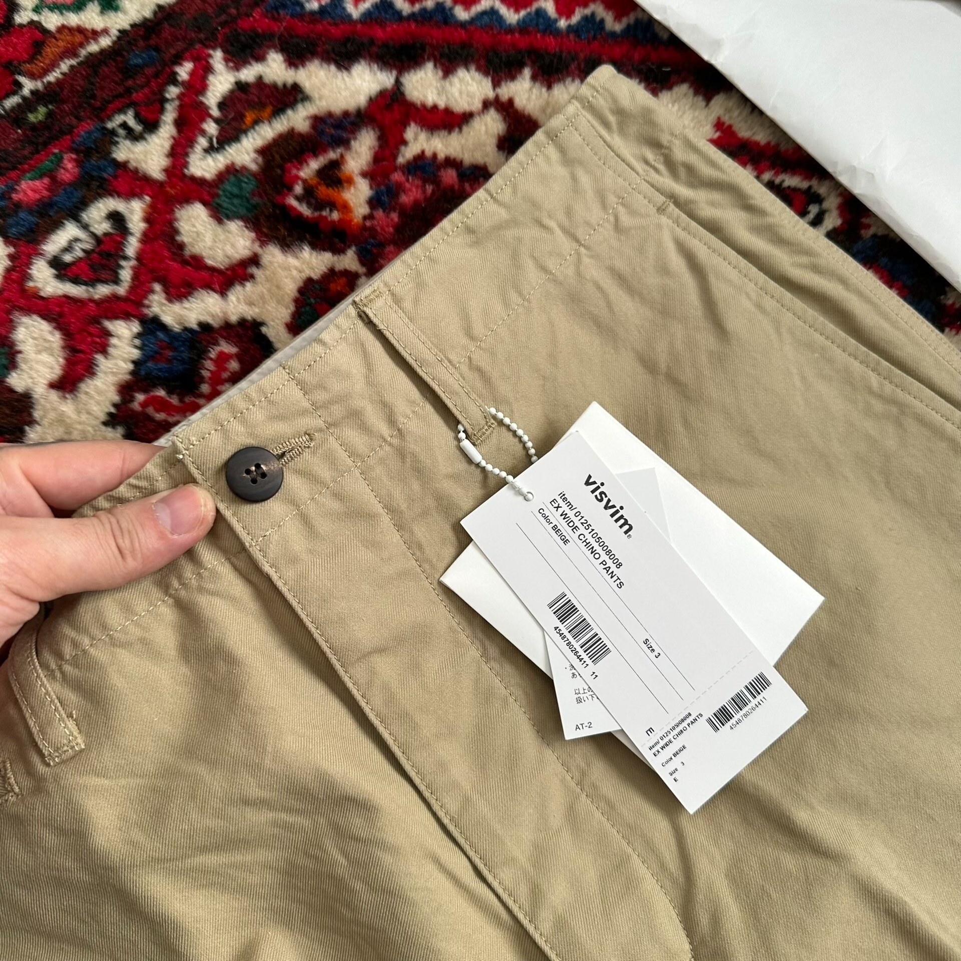 visvim 25SS EX Wide Chino Pant — label