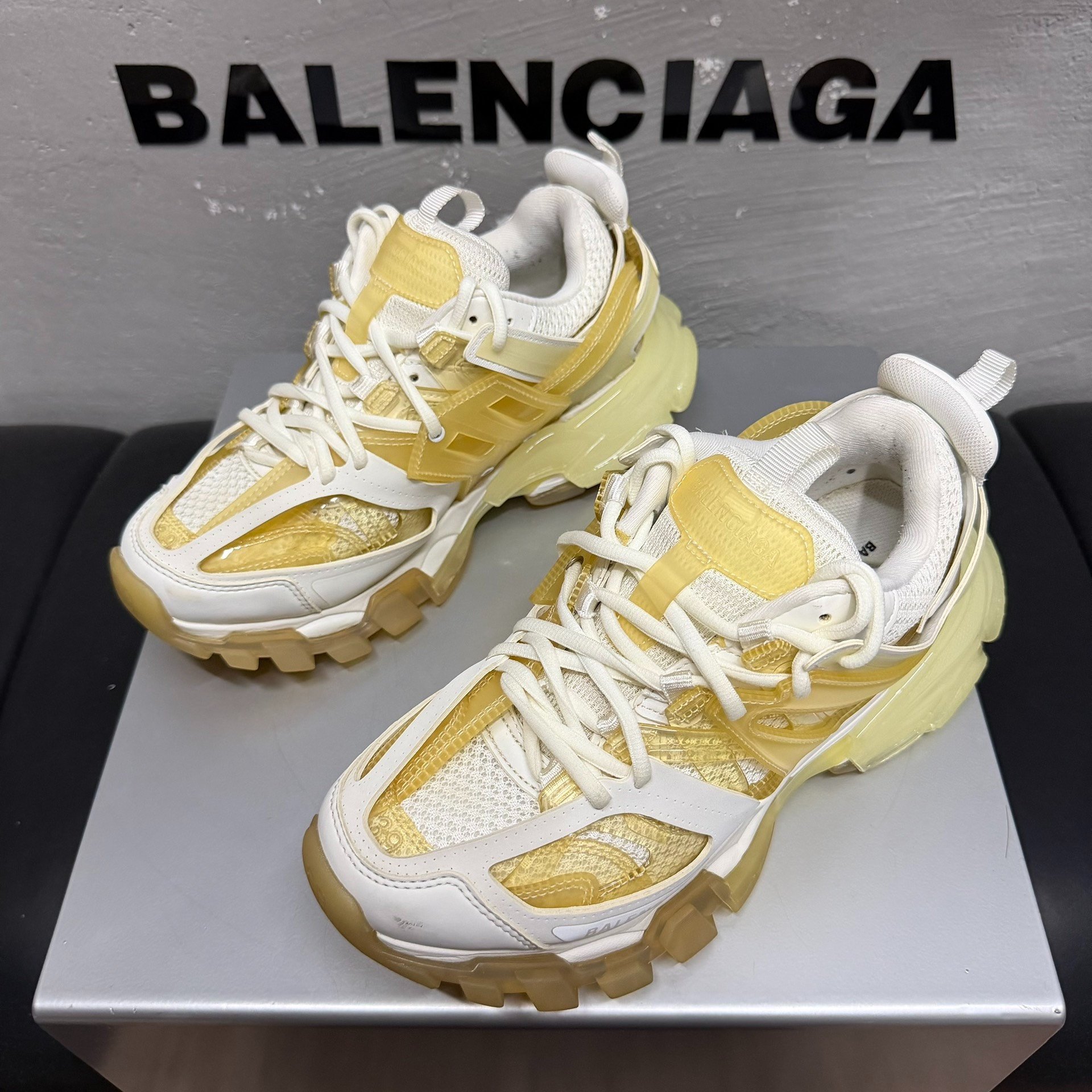 Balenciaga Track White Yellow Sneakers