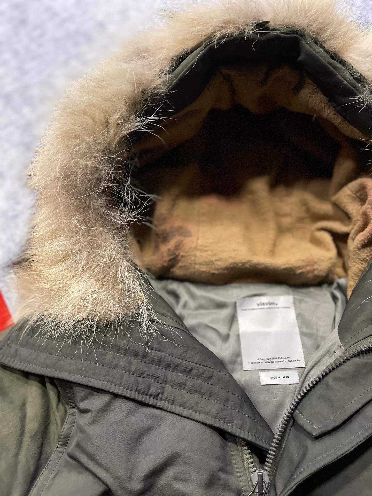 visvim 15AW Valdez Down Jacket — label