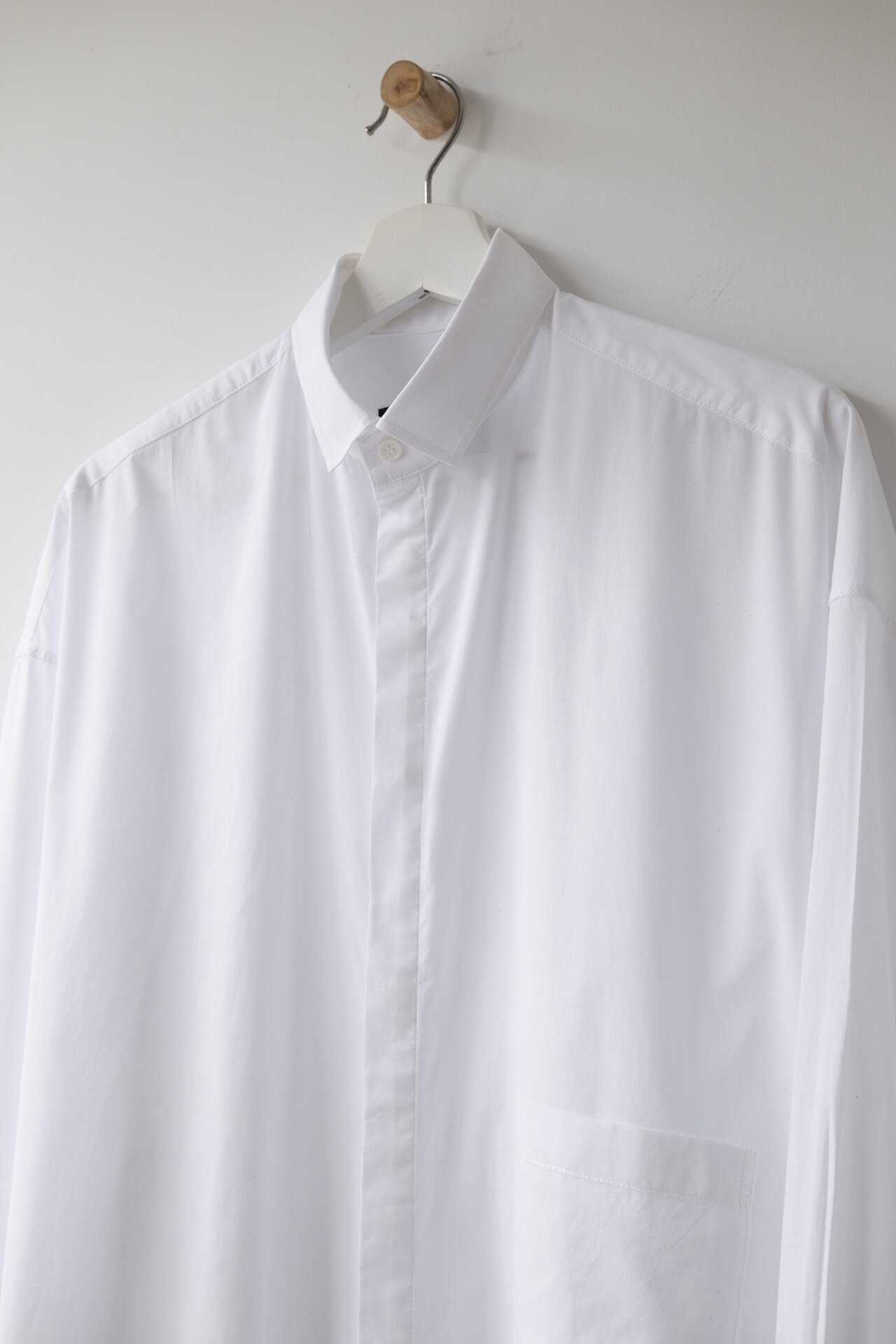 Yohji Yamamoto Noir 18AW Haori-Cut Shirt — detail