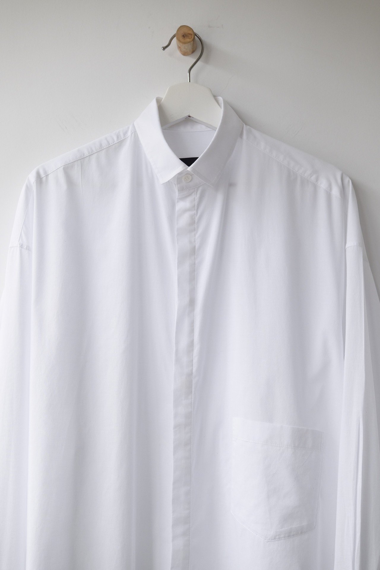 Yohji Yamamoto Noir 18AW Haori-Cut Shirt — front