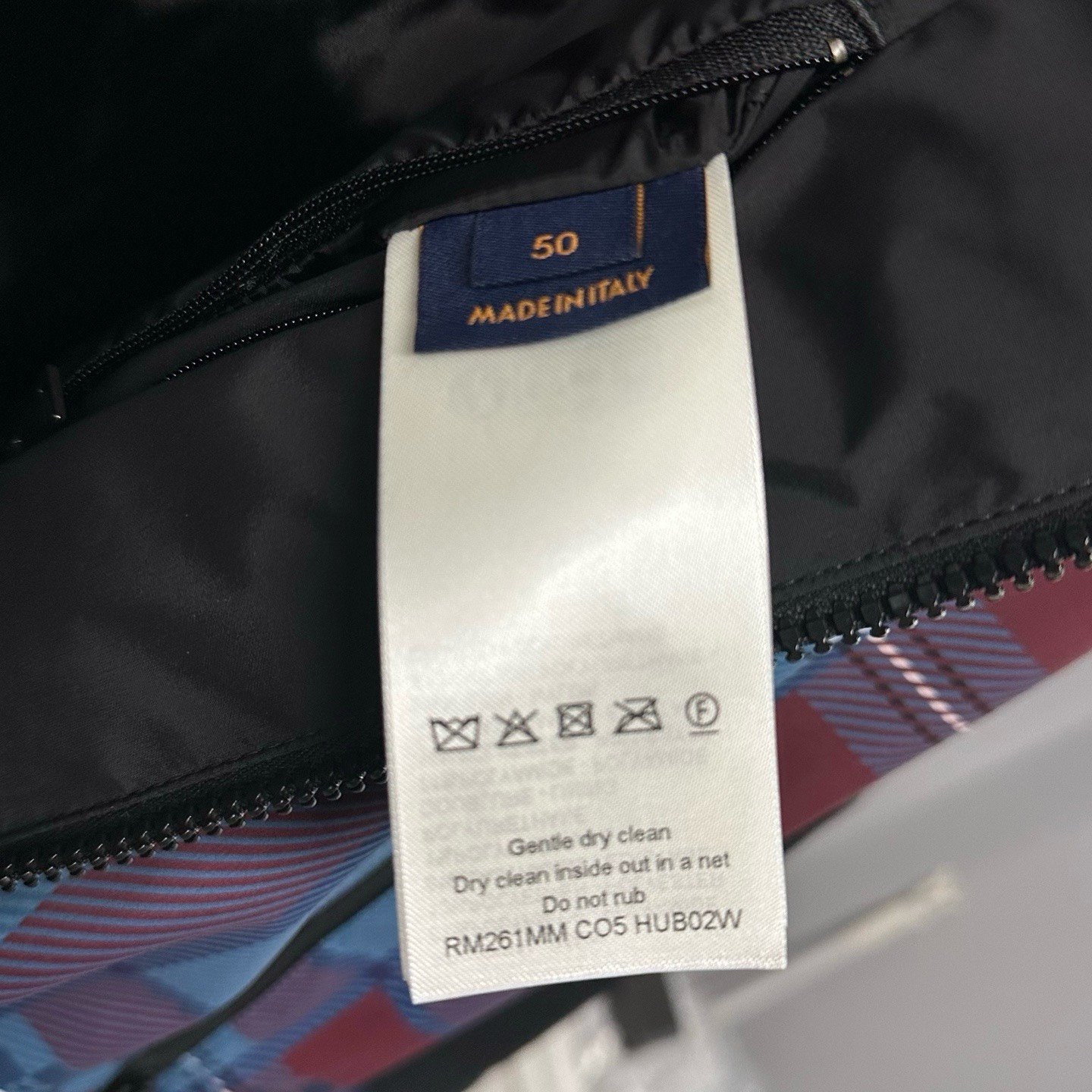 Louis Vuitton SS26 Ski Plaid Pixel Hooded Jacket — label