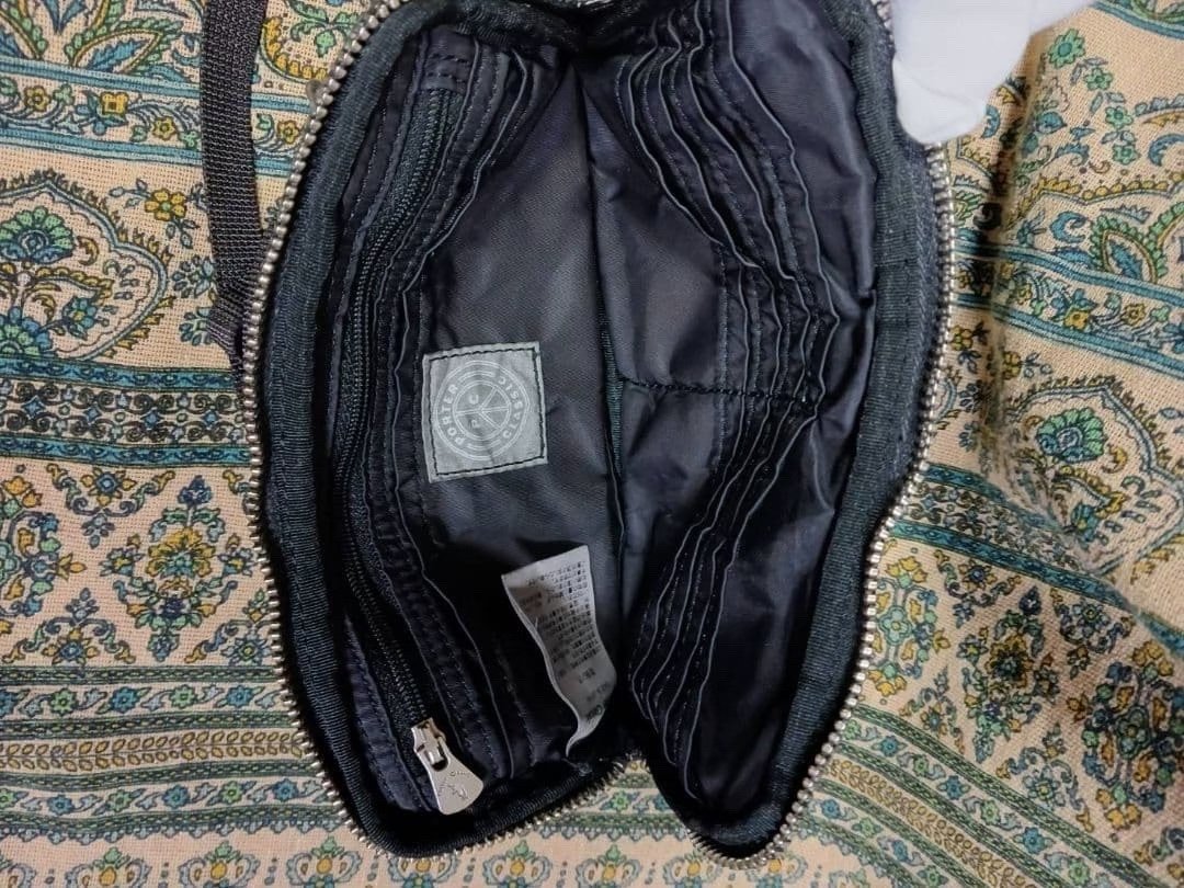 Porter Classic Super Nylon Wallet Pouch — label