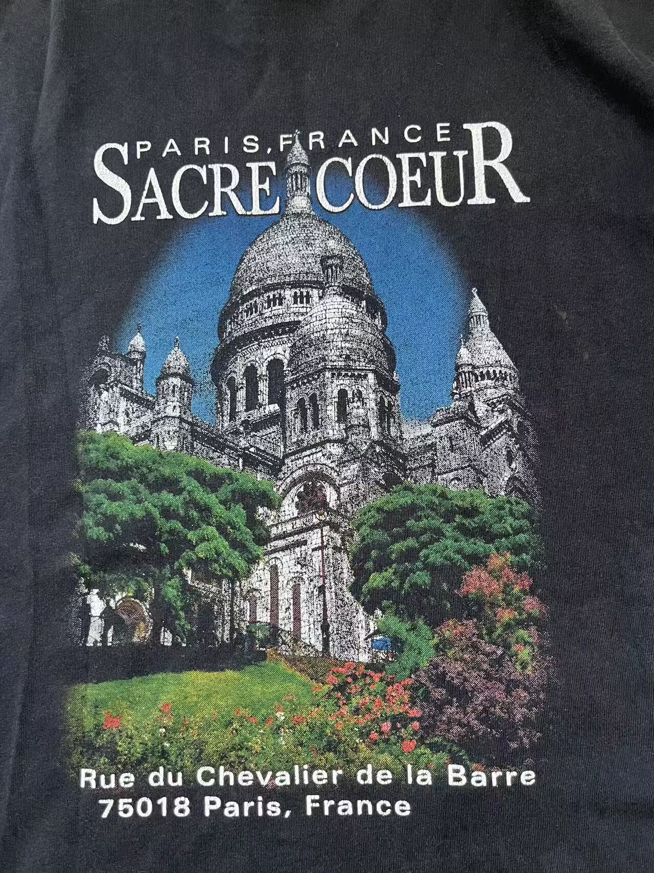Balenciaga Sacre Coeur Paris Print T-Shirt — detail