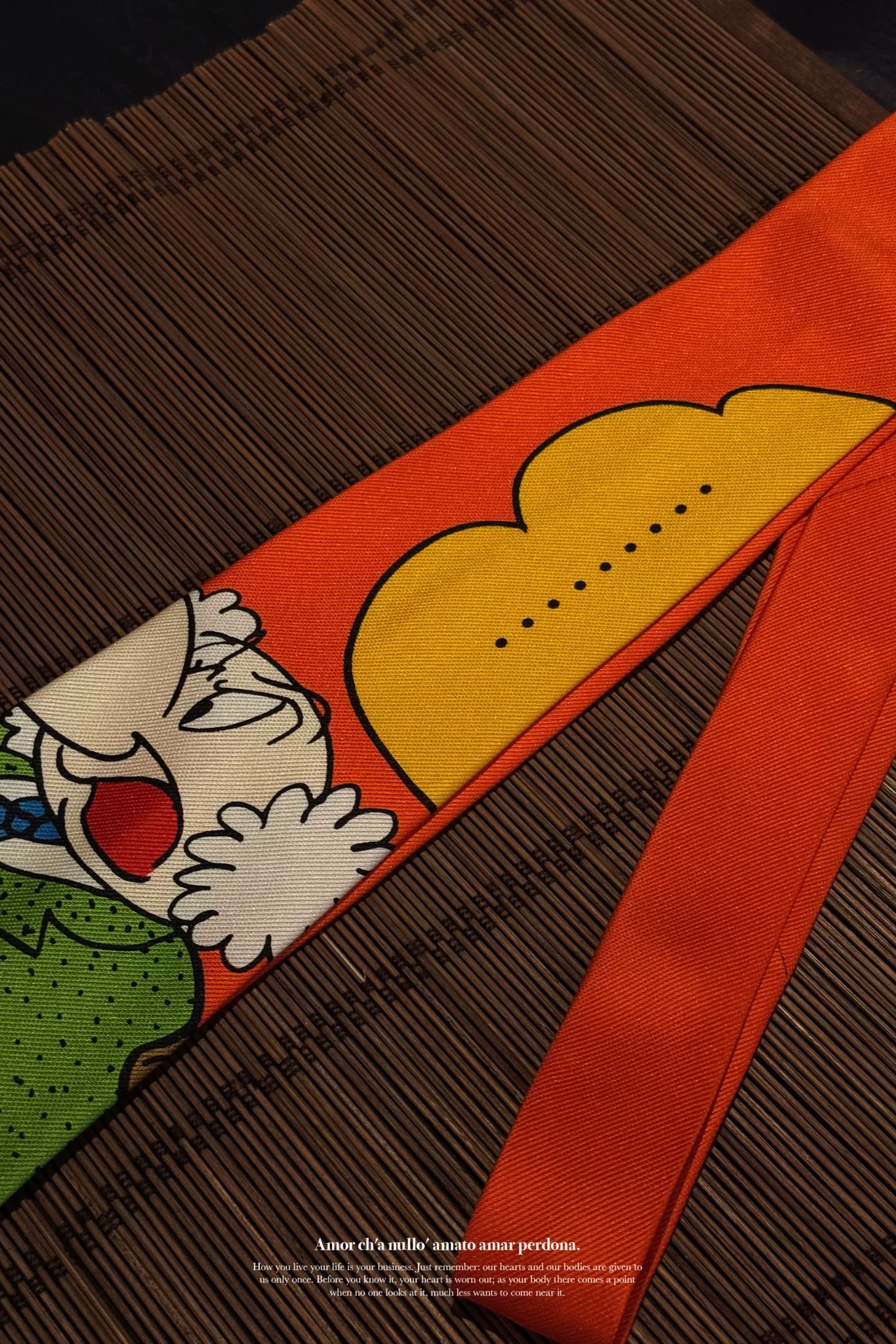 Yohji Yamamoto x Tezuka 90s Silk Tie — back