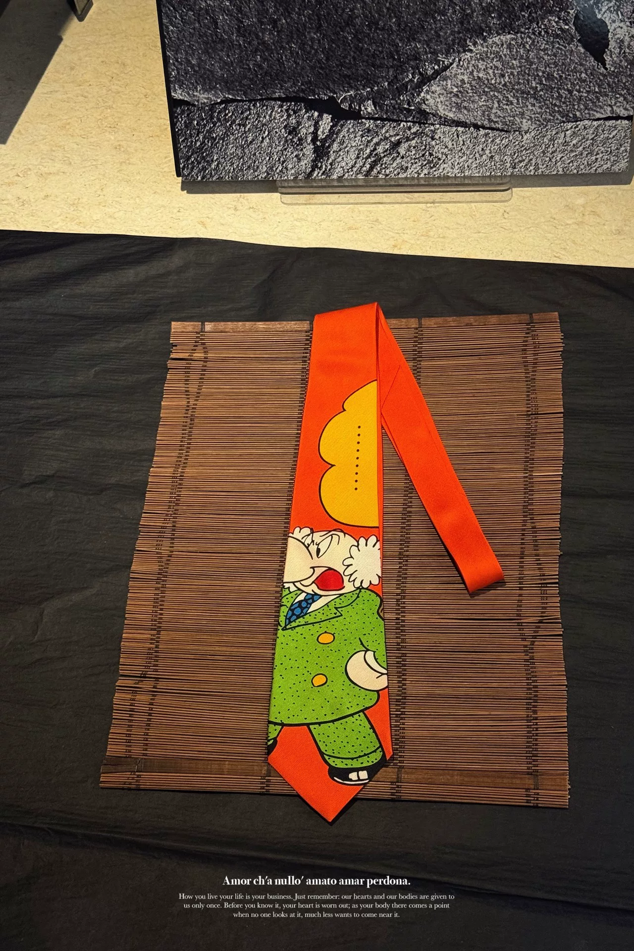 Yohji Yamamoto x Tezuka 90s Silk Tie — front
