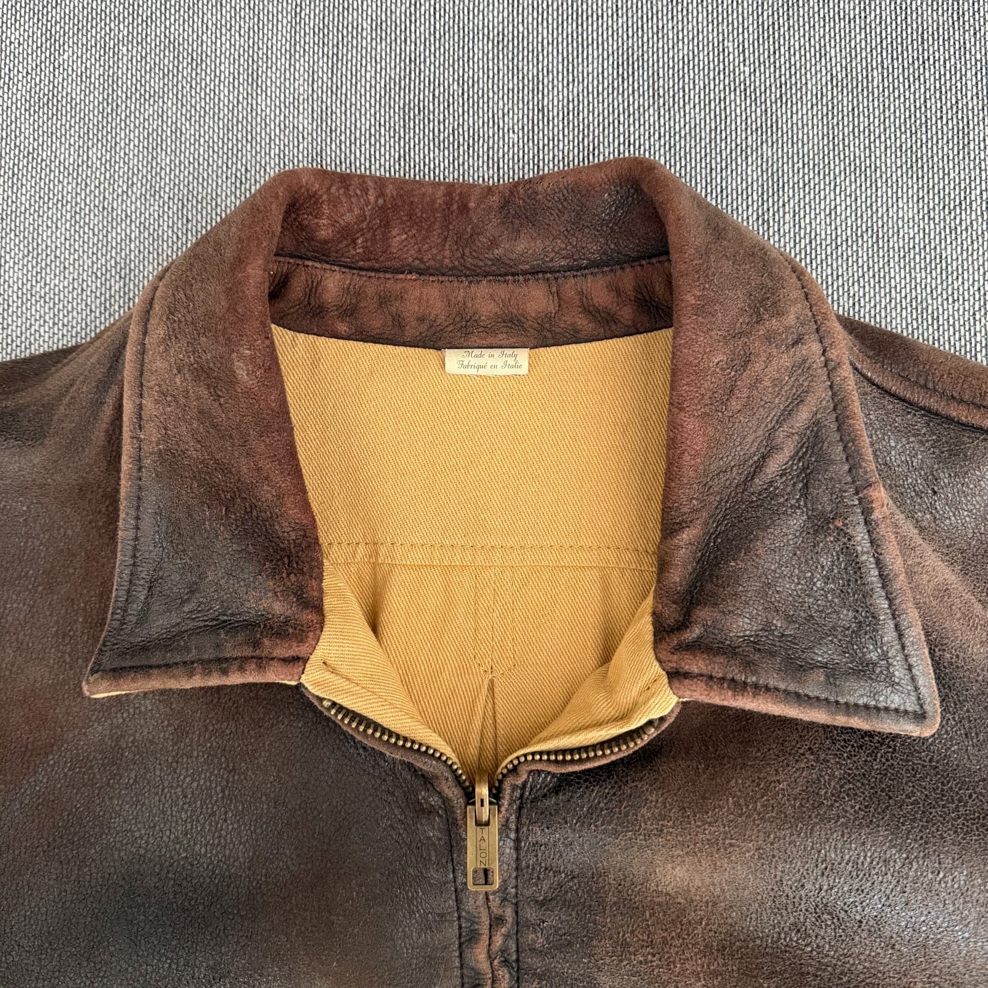 Levis Lvc 1940s Vintage Leather Jacket — back
