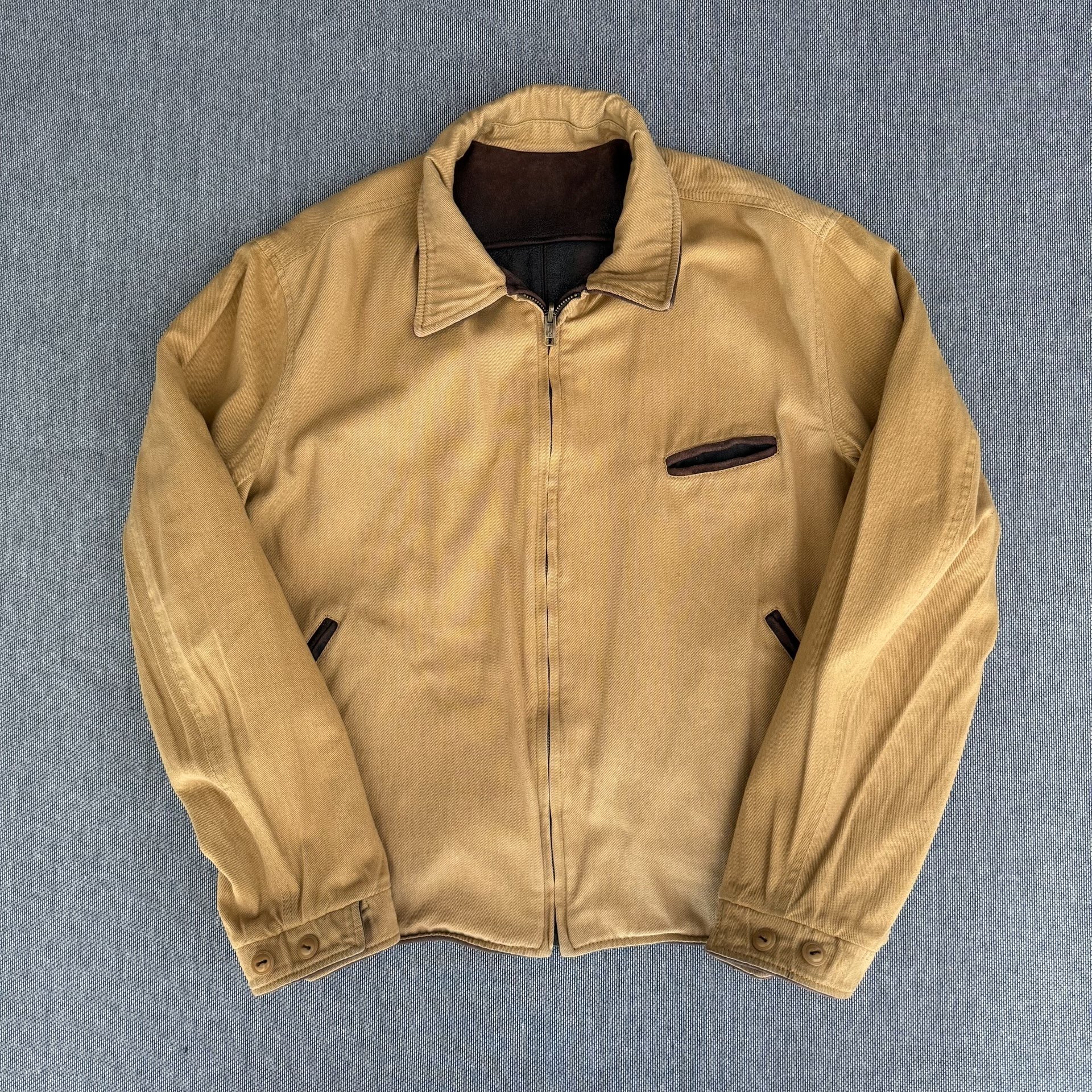Levis Lvc 1940s Vintage Leather Jacket — detail