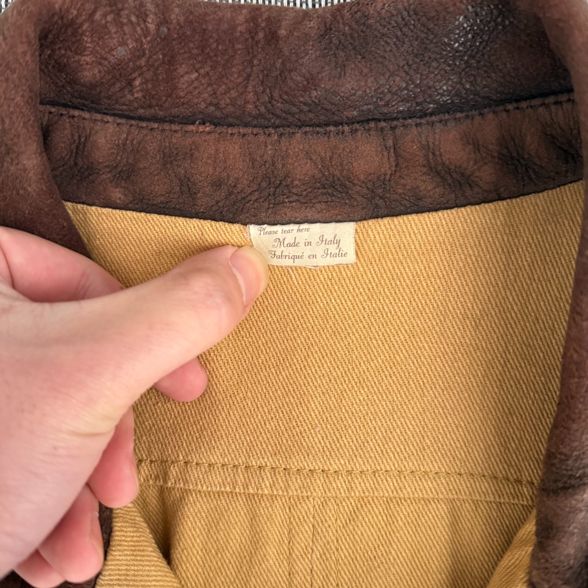 Levis Lvc 1940s Vintage Leather Jacket — label