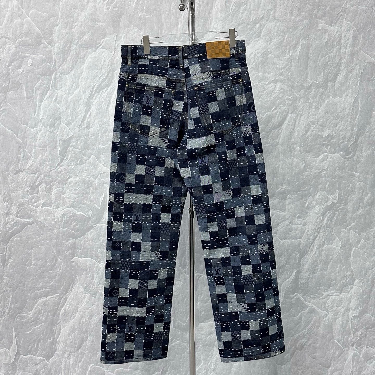 Louis Vuitton Nigo Checkerboard Denim Pants — back