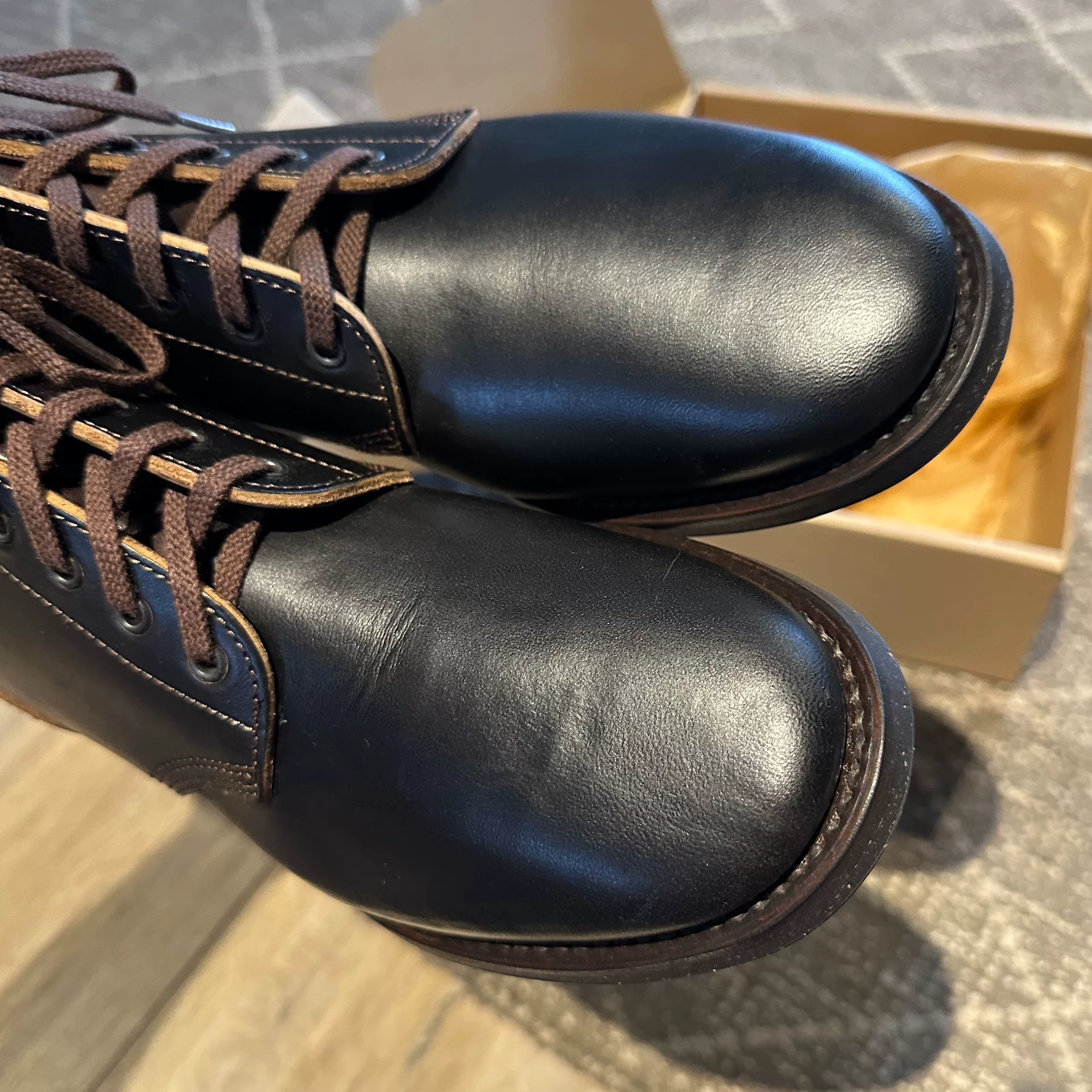 Lua × Skoob Horsebutt M-43 Work Boots — back
