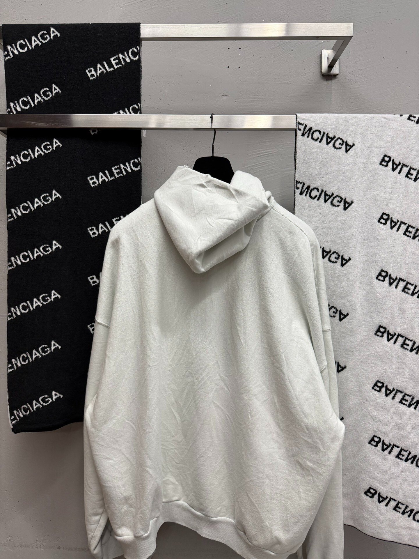 Balenciaga Planet Earth Graphic Hoodie — back