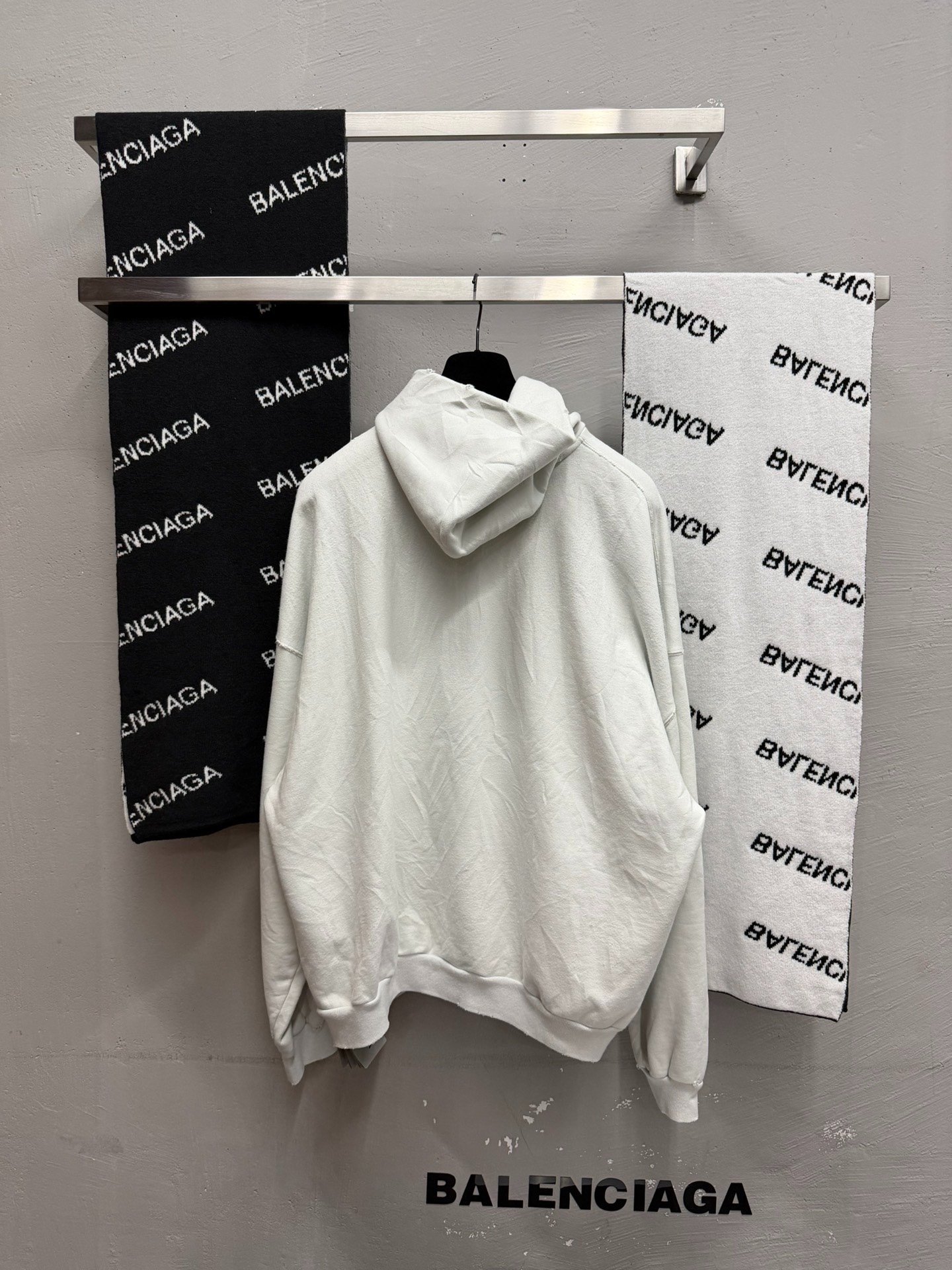 Balenciaga Planet Earth Graphic Hoodie — detail