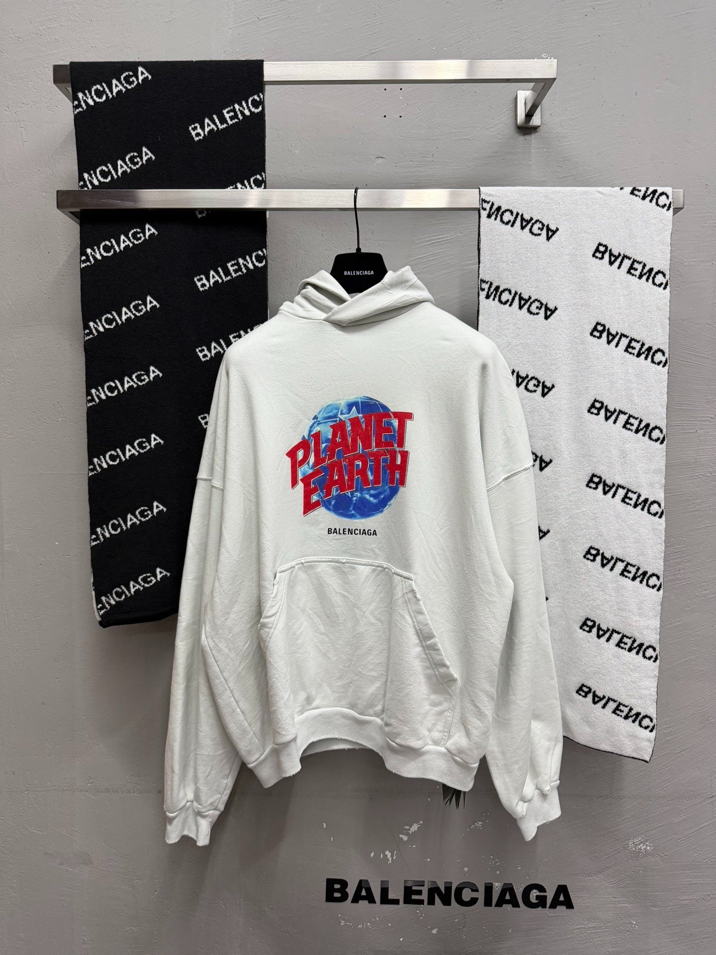 Balenciaga Planet Earth Graphic Hoodie