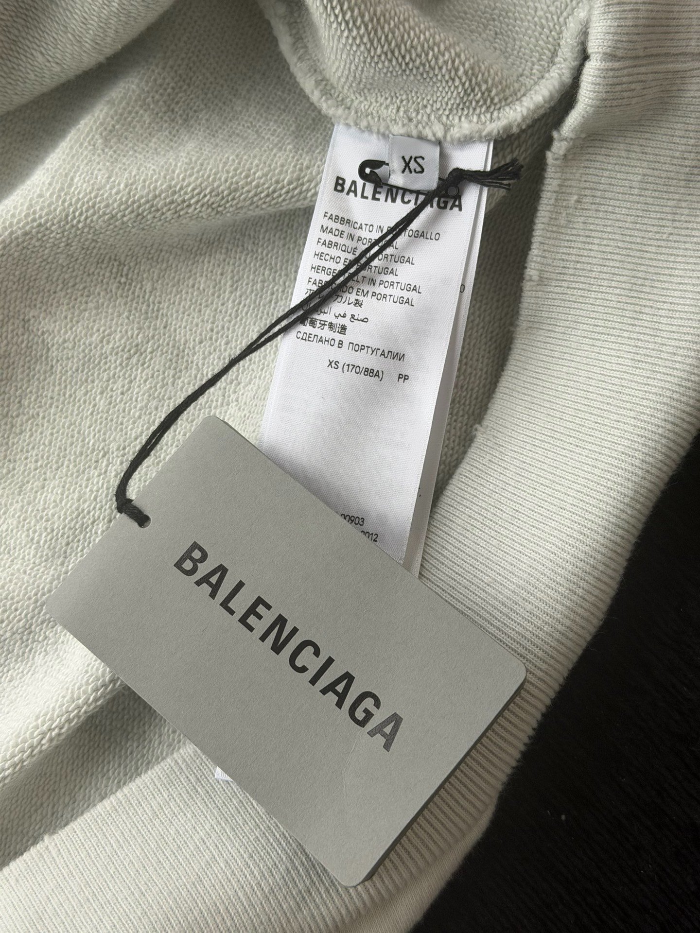 Balenciaga Planet Earth Graphic Hoodie — label