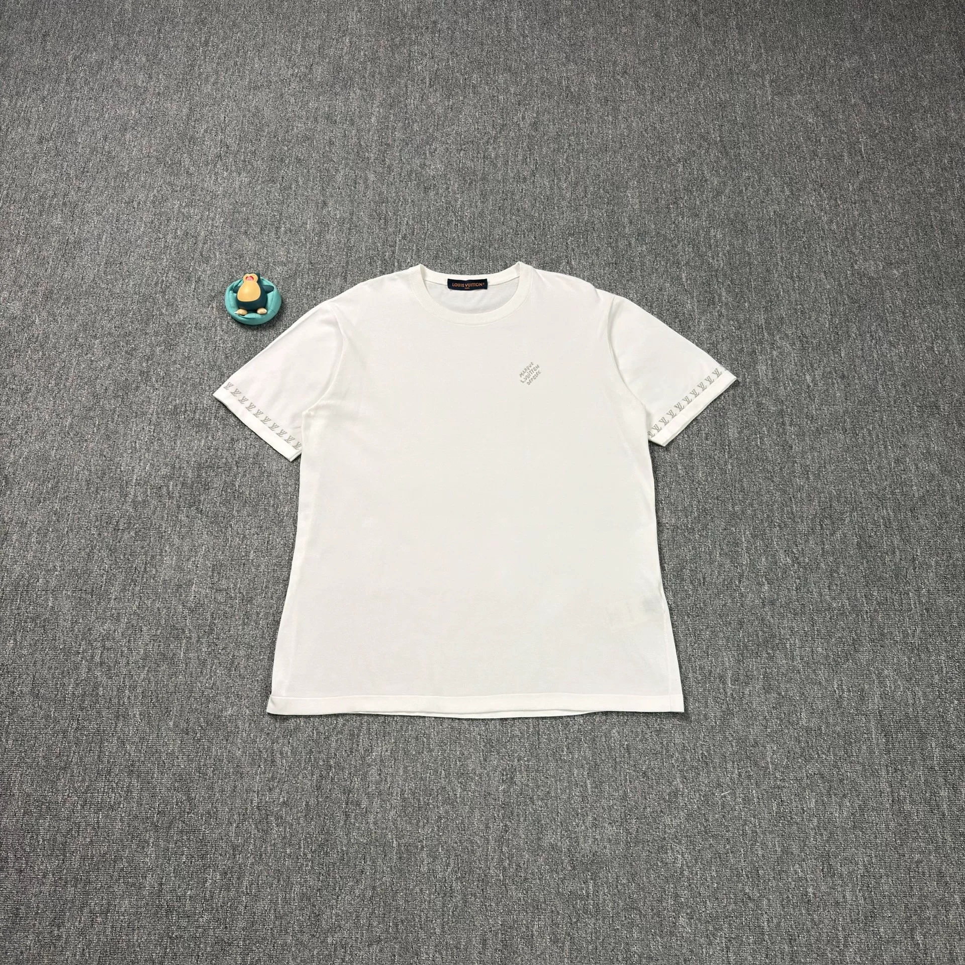 LV White Monogram Cuff Knit Top