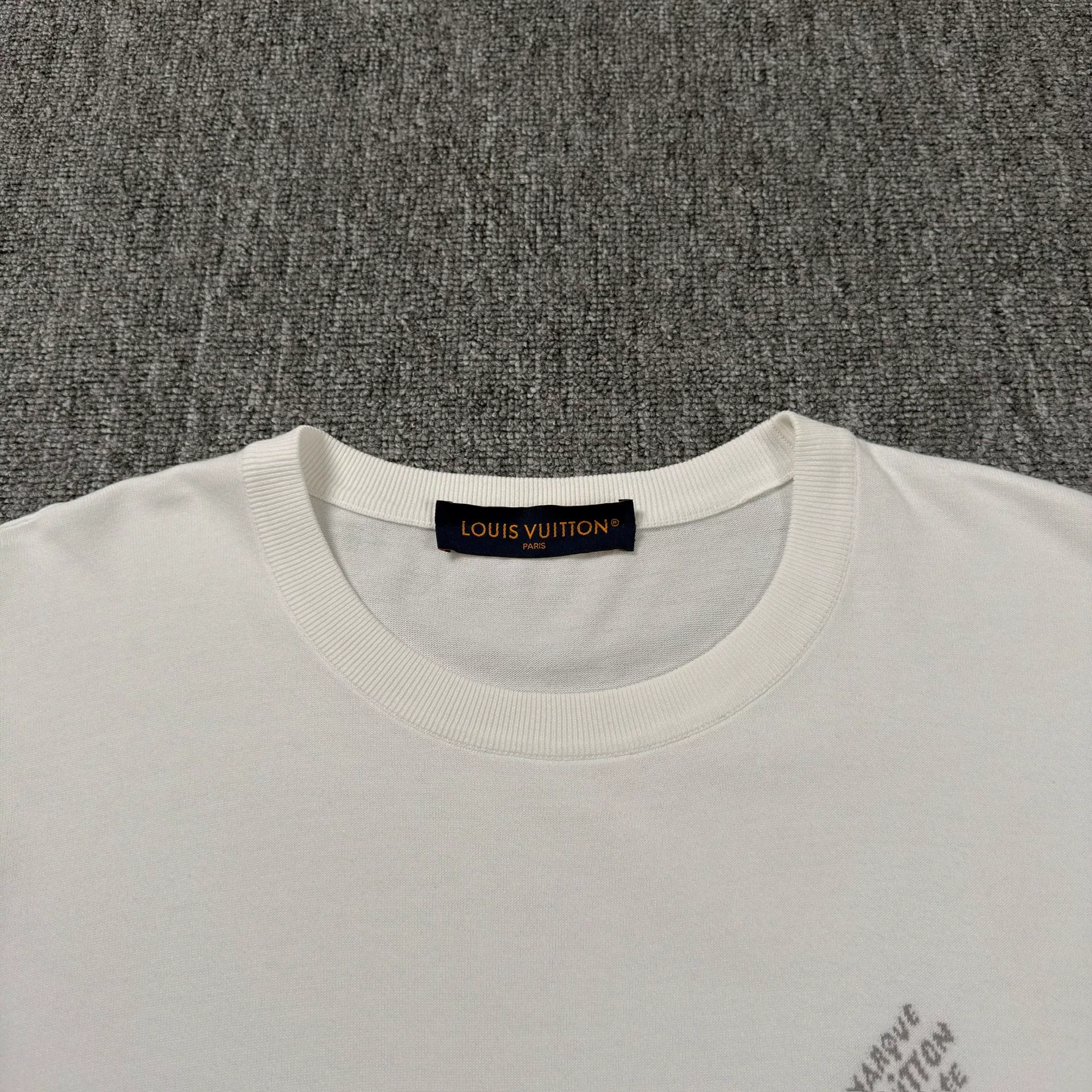 LV White Monogram Cuff Knit Top — front