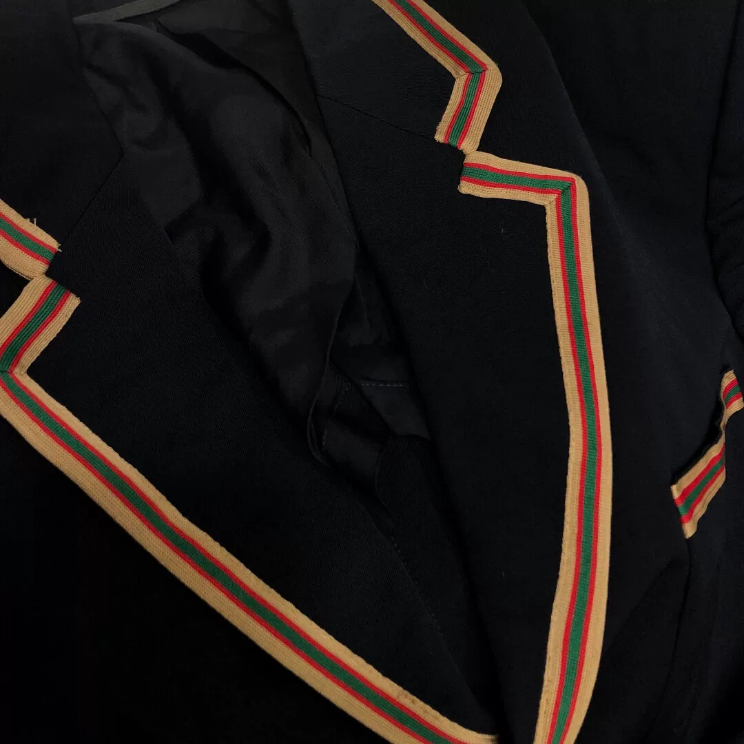 Comme des Garçons 1991SS Homme Plus Striped Runway Coat — label