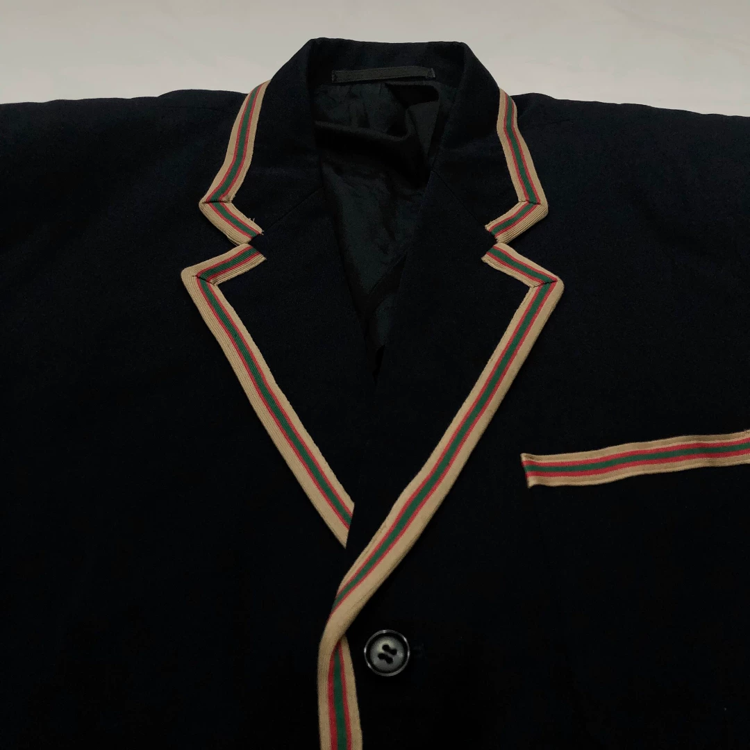 Comme des Garçons 1991SS Homme Plus Striped Runway Coat — back