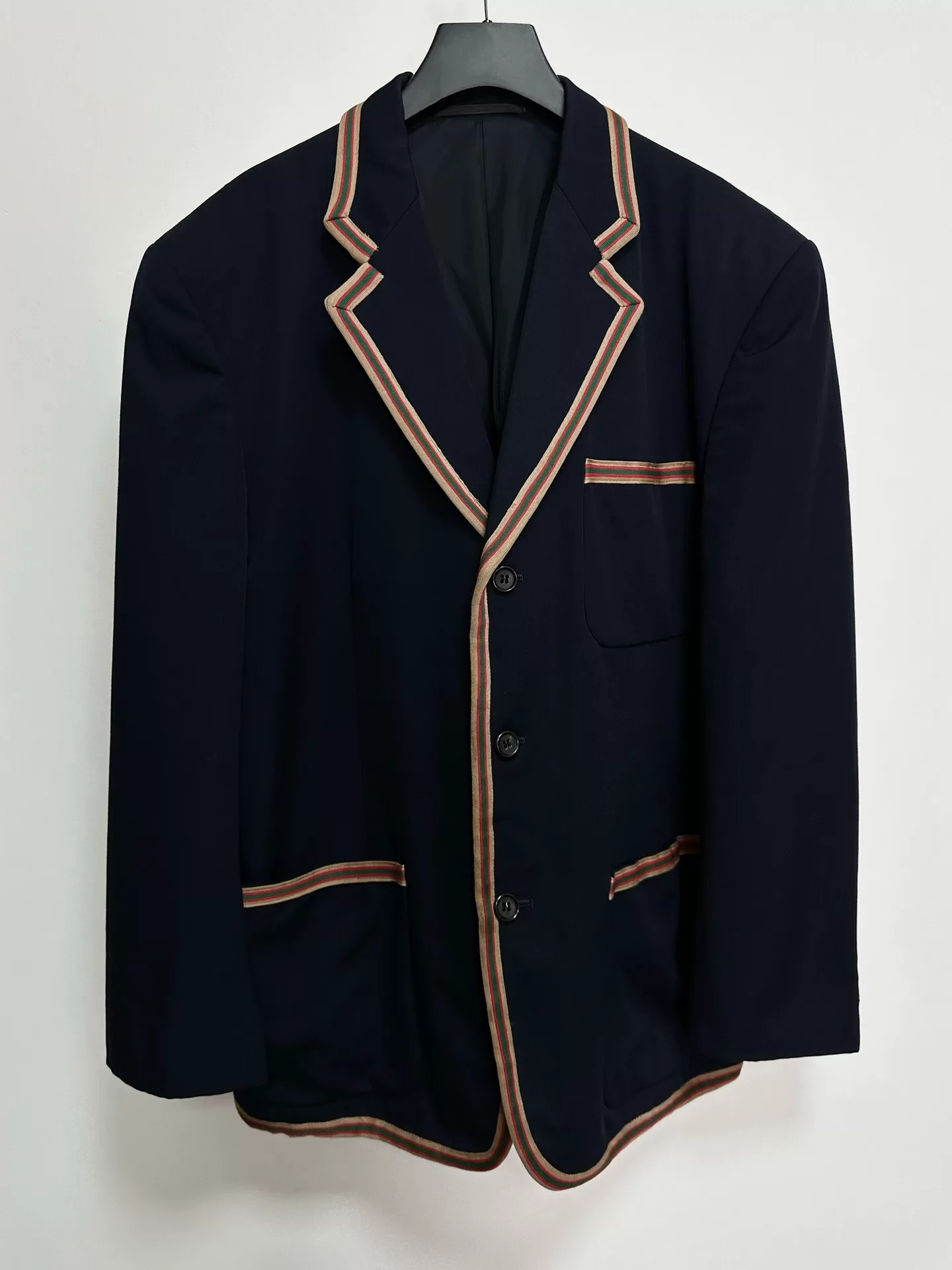 Comme des Garçons 1991SS Homme Plus Striped Runway Coat