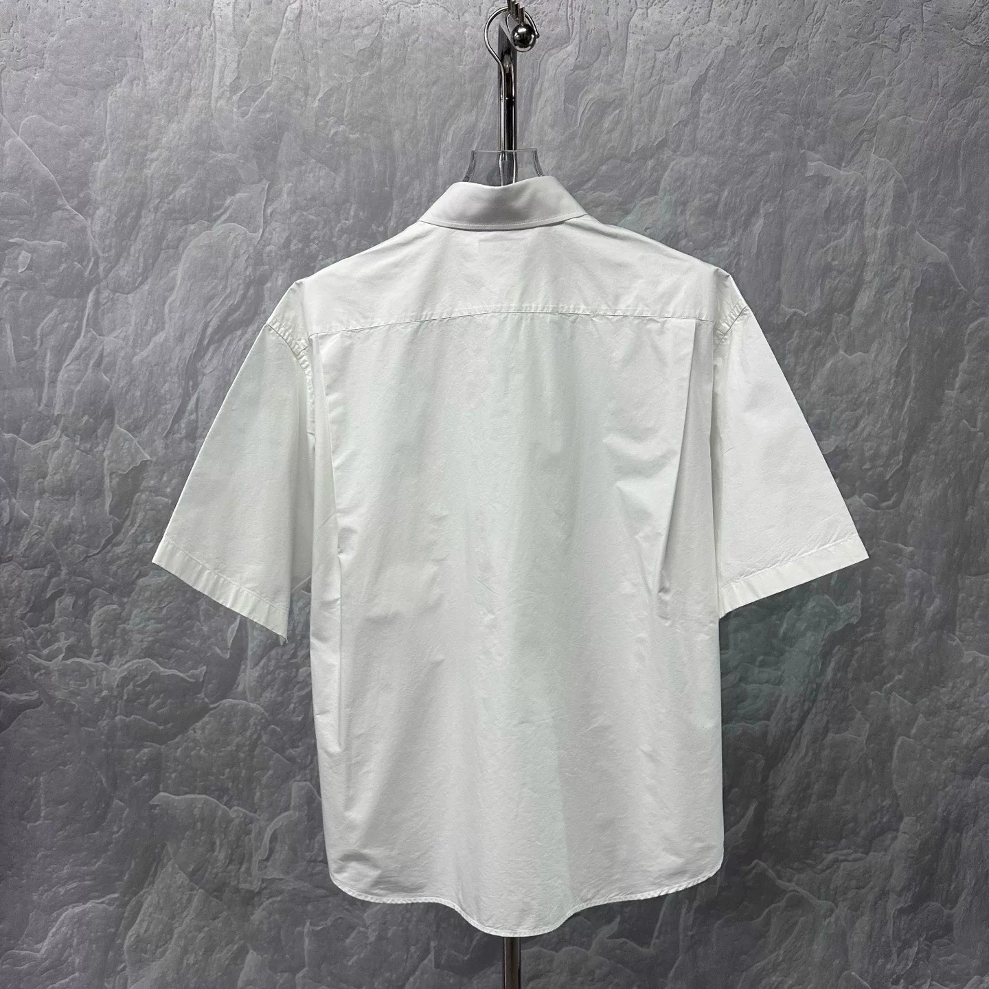 Balenciaga FW25 Embroidered Logo Short Sleeve Shirt — back
