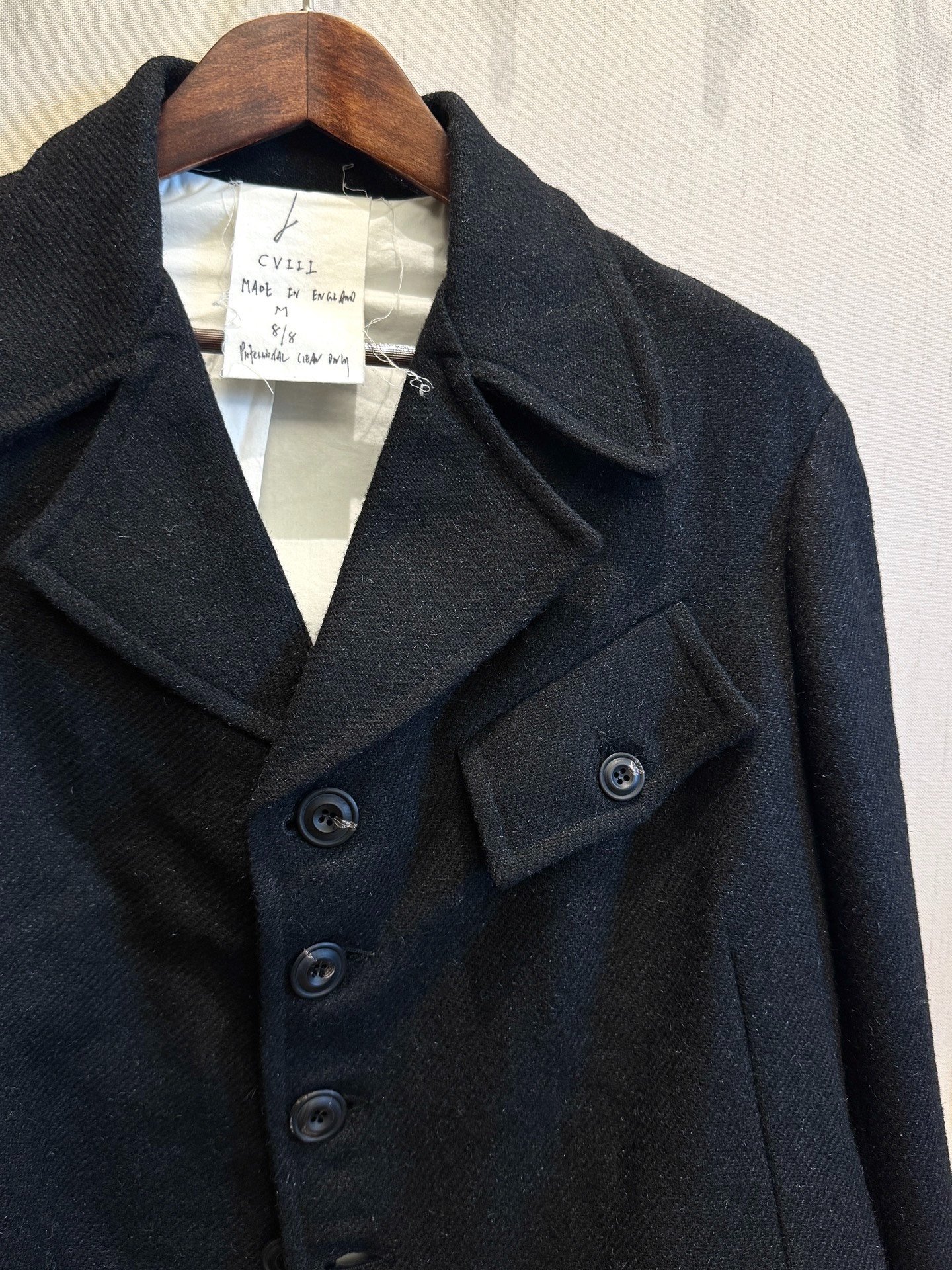 John Alexander Skelton Wool Coat — detail