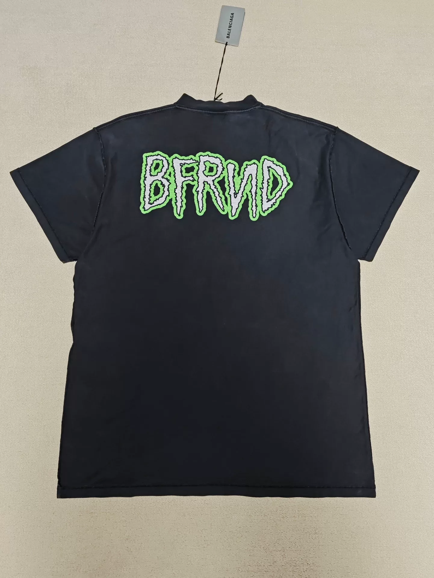 Balenciaga 24SS Bfrnd Black Short-Sleeve Tee — detail