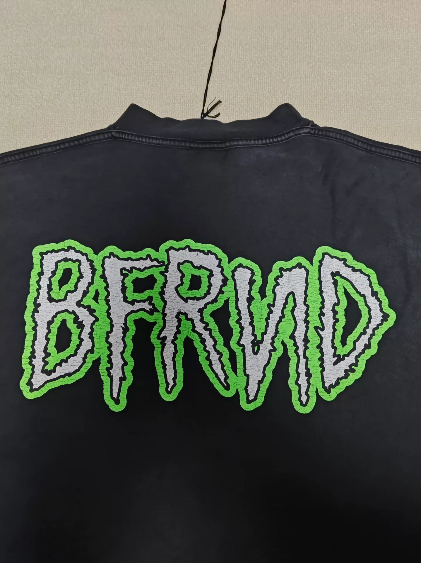 Balenciaga 24SS Bfrnd Black Short-Sleeve Tee — label
